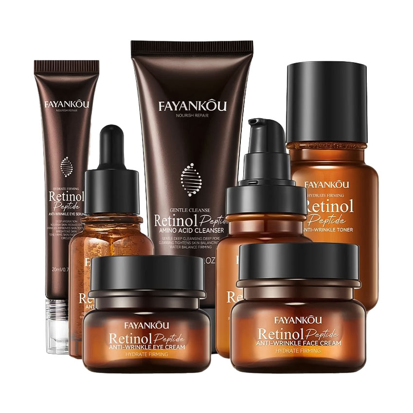 Набір для обличчя Fayankou Retinol Peptide Anti-Wrinkle Set, 7 продуктів