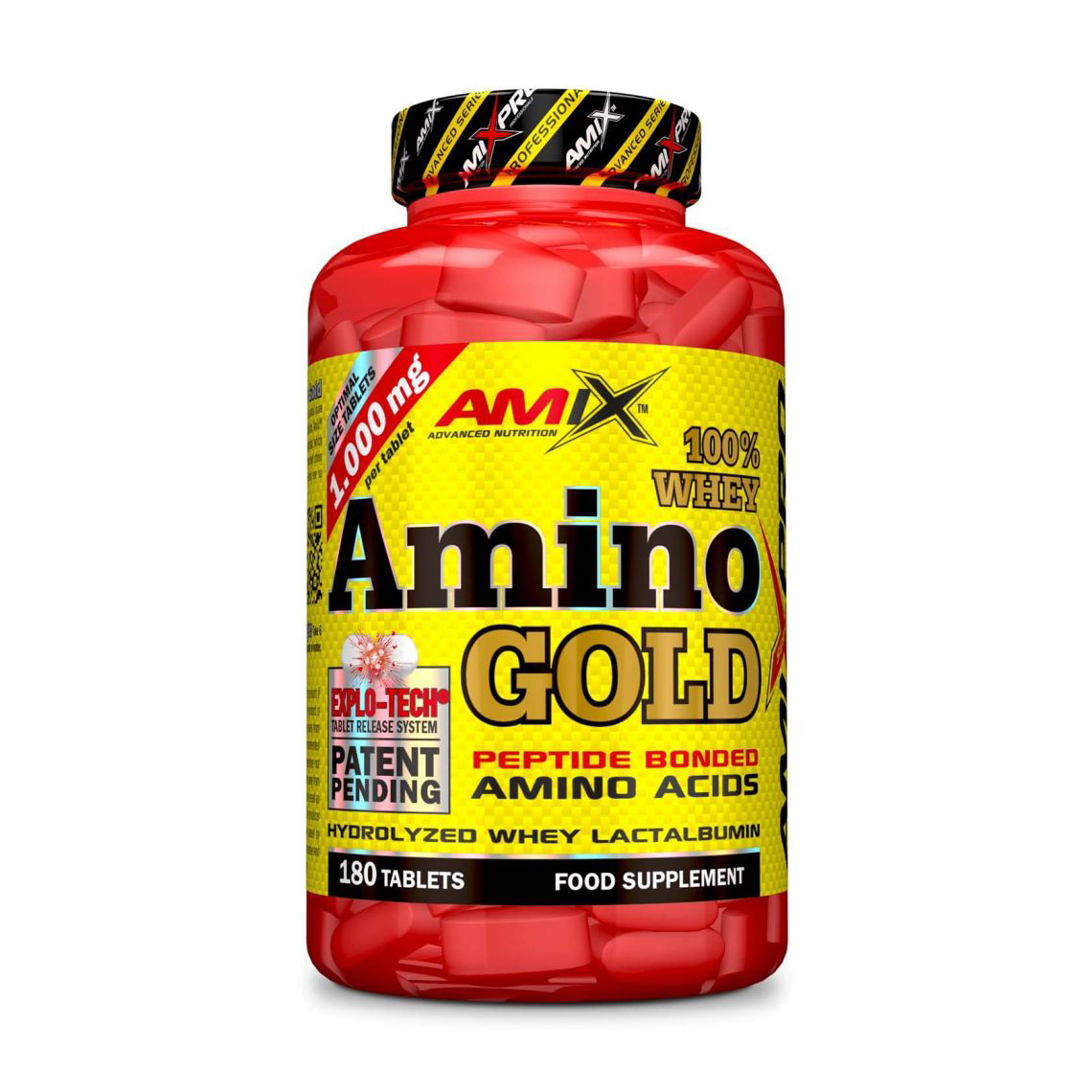 

Гідролізат сироватки Amix Nutrition Amino Whey Gold Peptide Bonded Amino Acids, 1000 мг, 180 таблеток