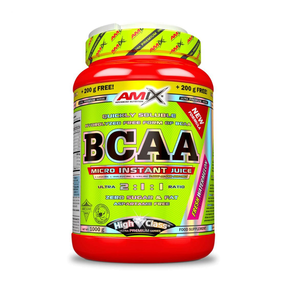

Амінокислота Amix Nutrition BCAA Micro Instant Juice 2:1:1 Кавун, в порошку, 1 кг