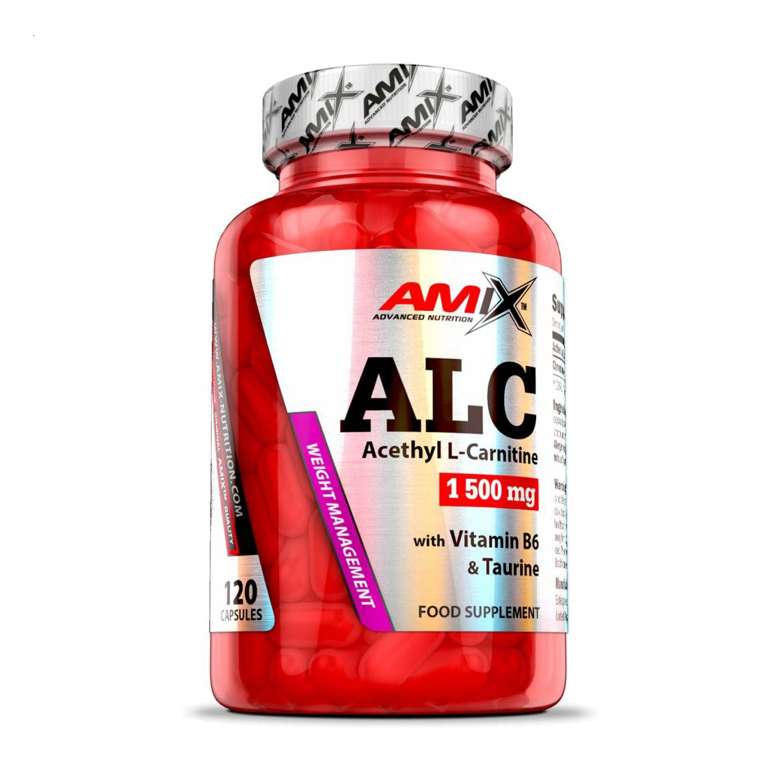 

Ацетил L-карнітин з вітаміном B6 та таурином Amix Nutrition ALC Acetyl L-Carnitine with Taurine & Vitamin B6, 1500 мг, 120 капсул