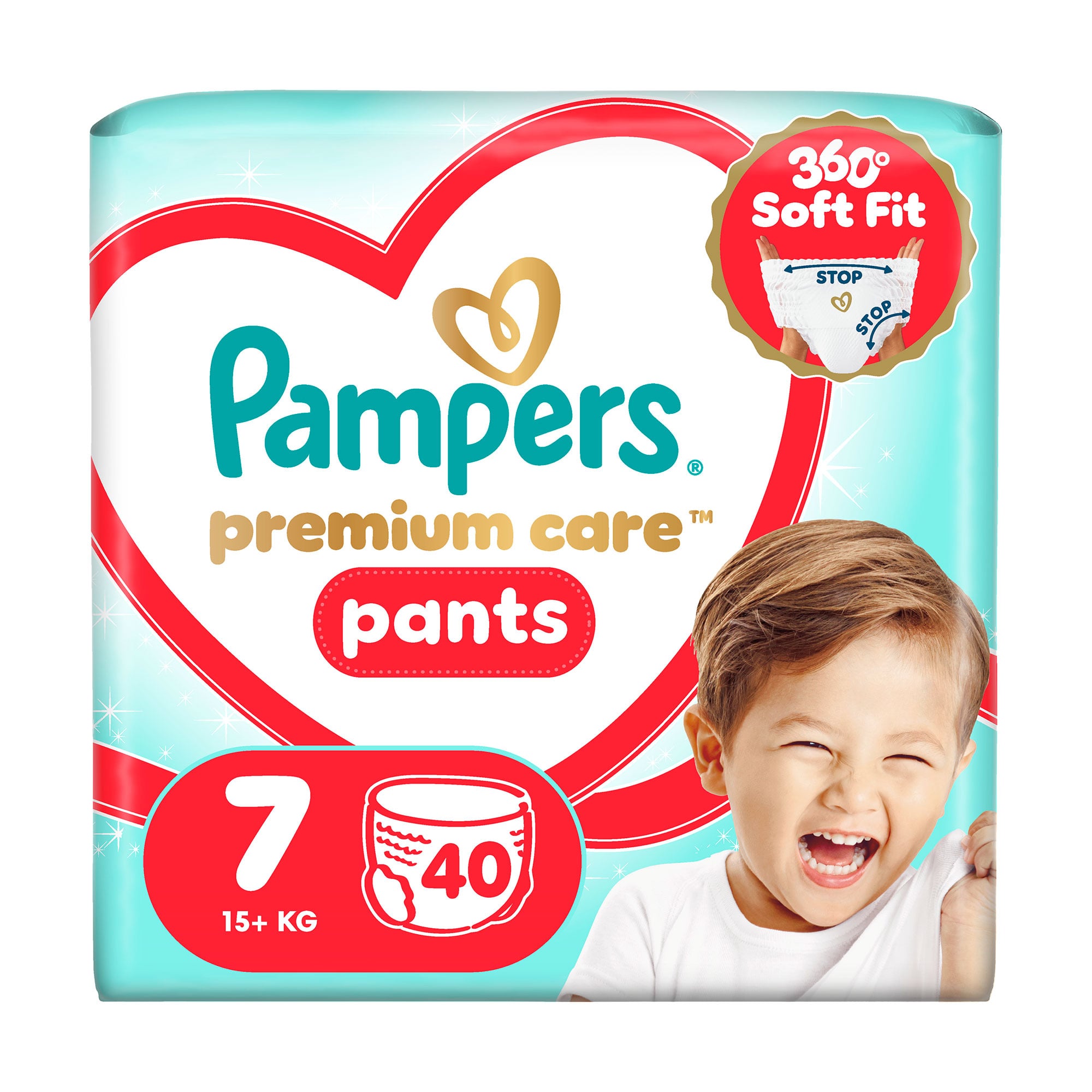 

Підгузки-трусики Pampers Premium Care Pants розмір 7 (15+ кг), 40 шт