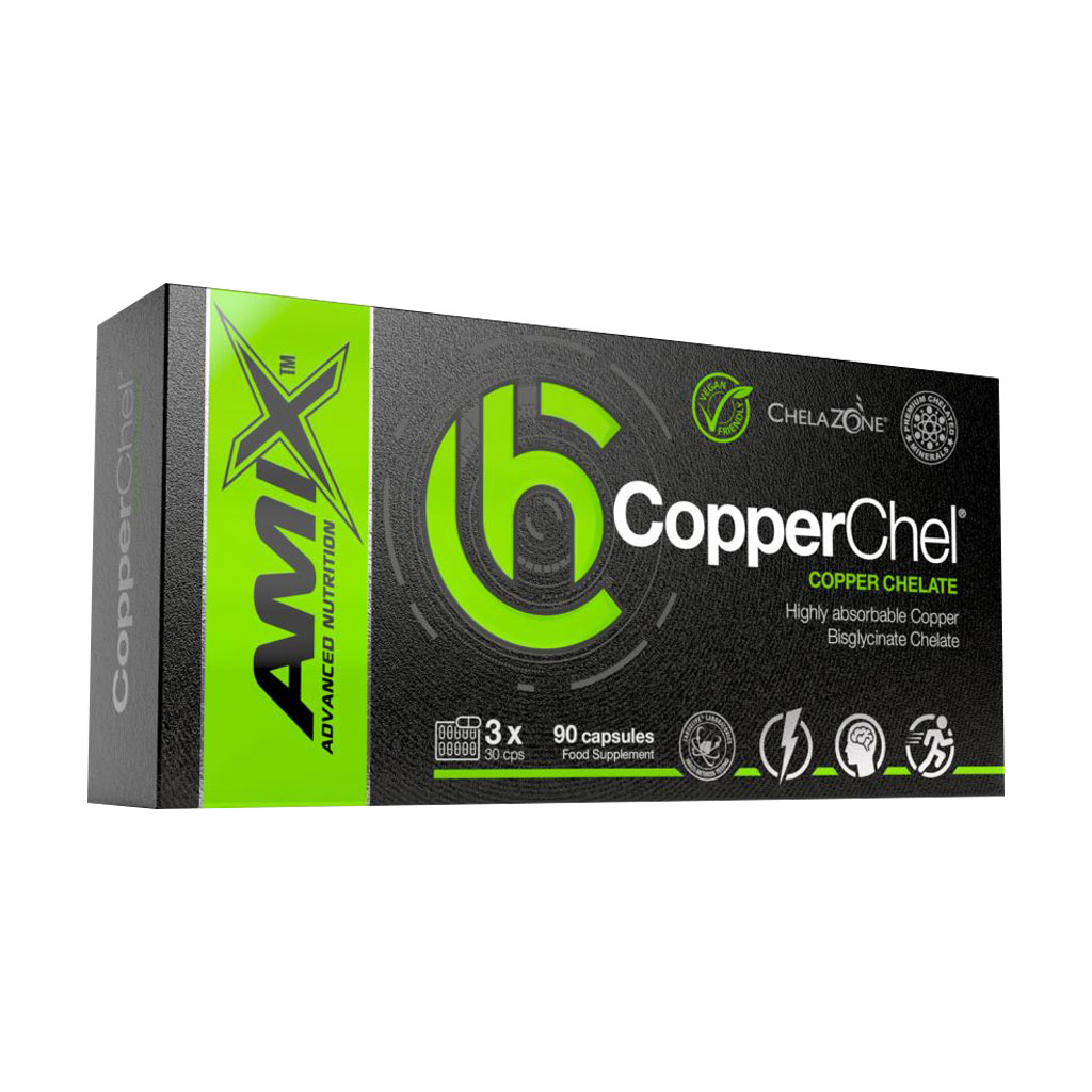 

Мідь хелат Amix Nutrition ChelaZone CopperChel Copper Chelate, 90 капсул