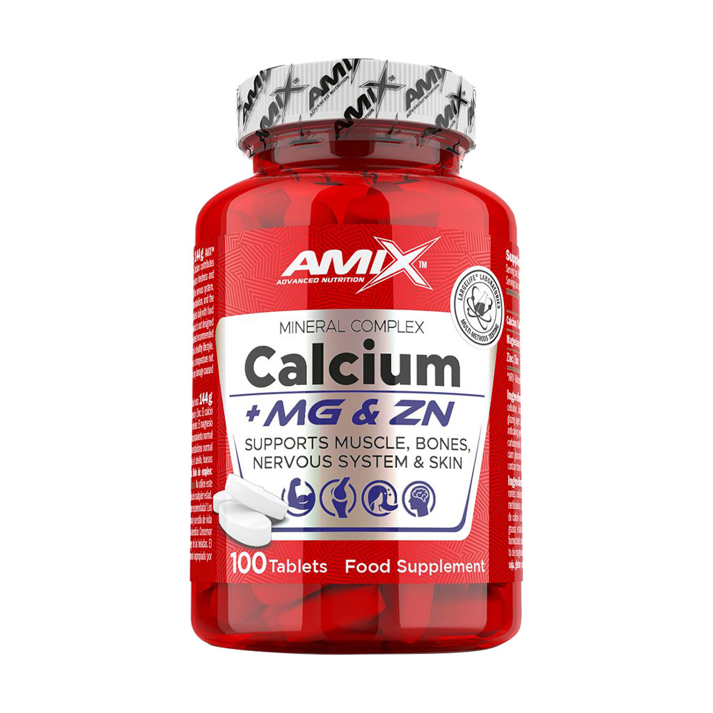 

Кальцій, магній та цинк Amix Nutrition Calcium + Mg & Zn, 100 таблеток