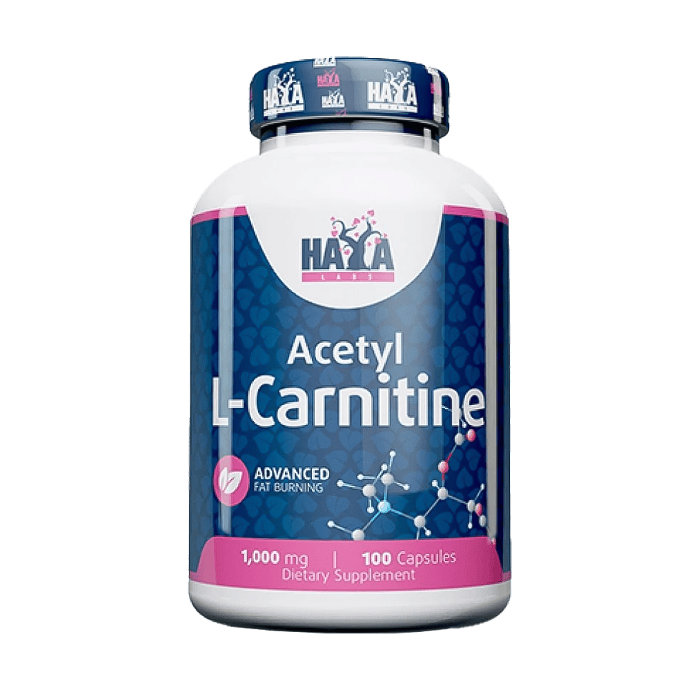 

Ацетил-L-карнітин Haya Labs Acetyl L-Carnitine 1000 мг, 100 капсул