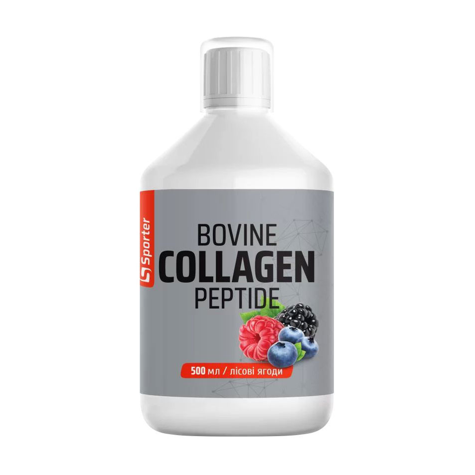 

Пептиди яловичого колагену Sporter Bovine Collagen Peptide Лісові ягоди, в рідині, 500 мл