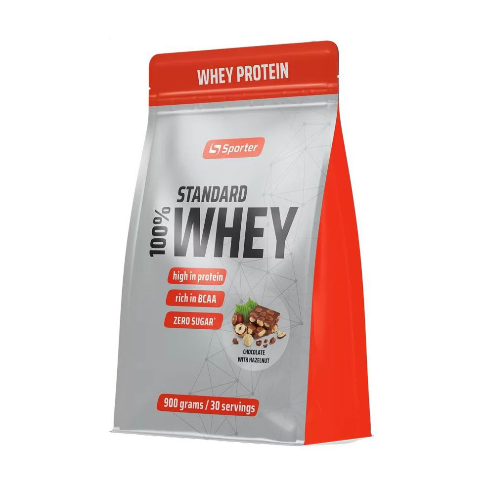 Протеїн Sporter 100% Standart Whey Шоколад з фундуком, в порошку, 900 г
