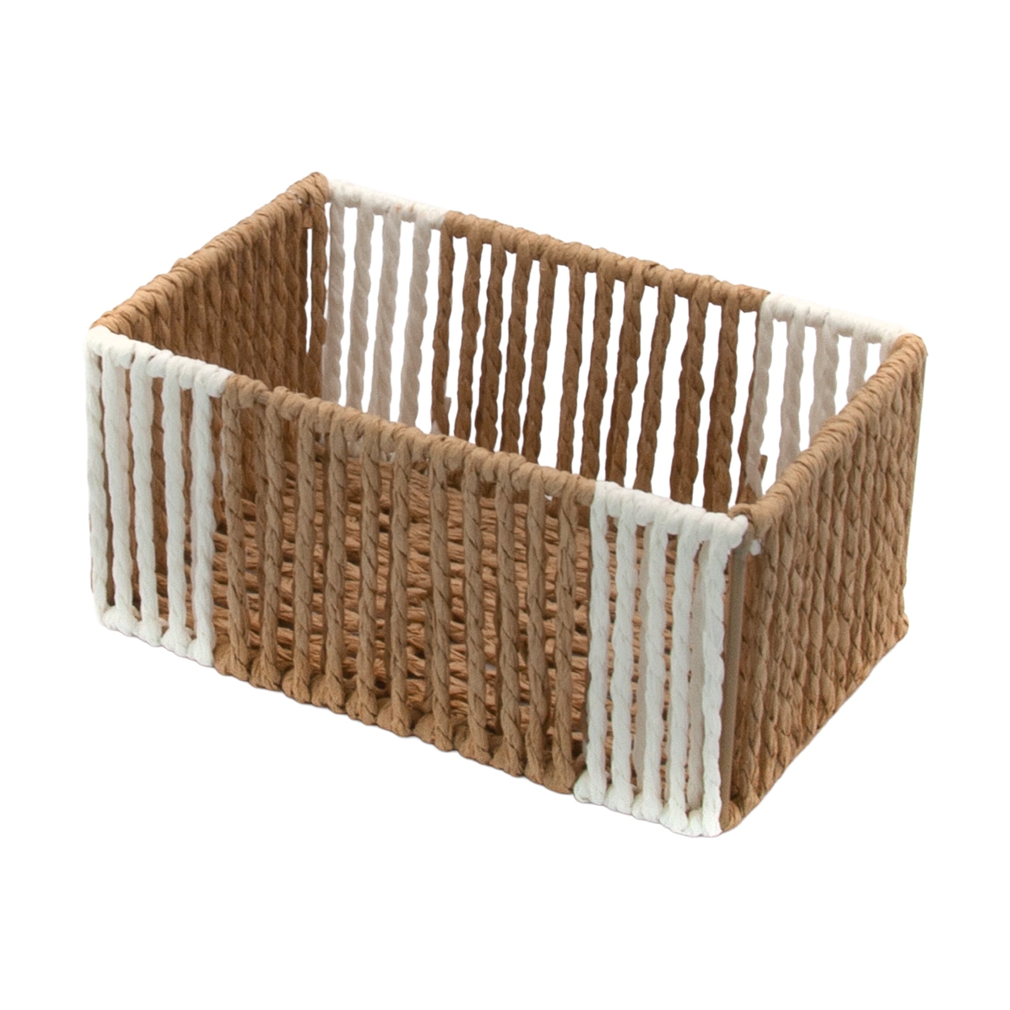 

Кошик плетений Hold & Home прямокутний, біло-бежевий, 19*12*9 см (HW74791-1)