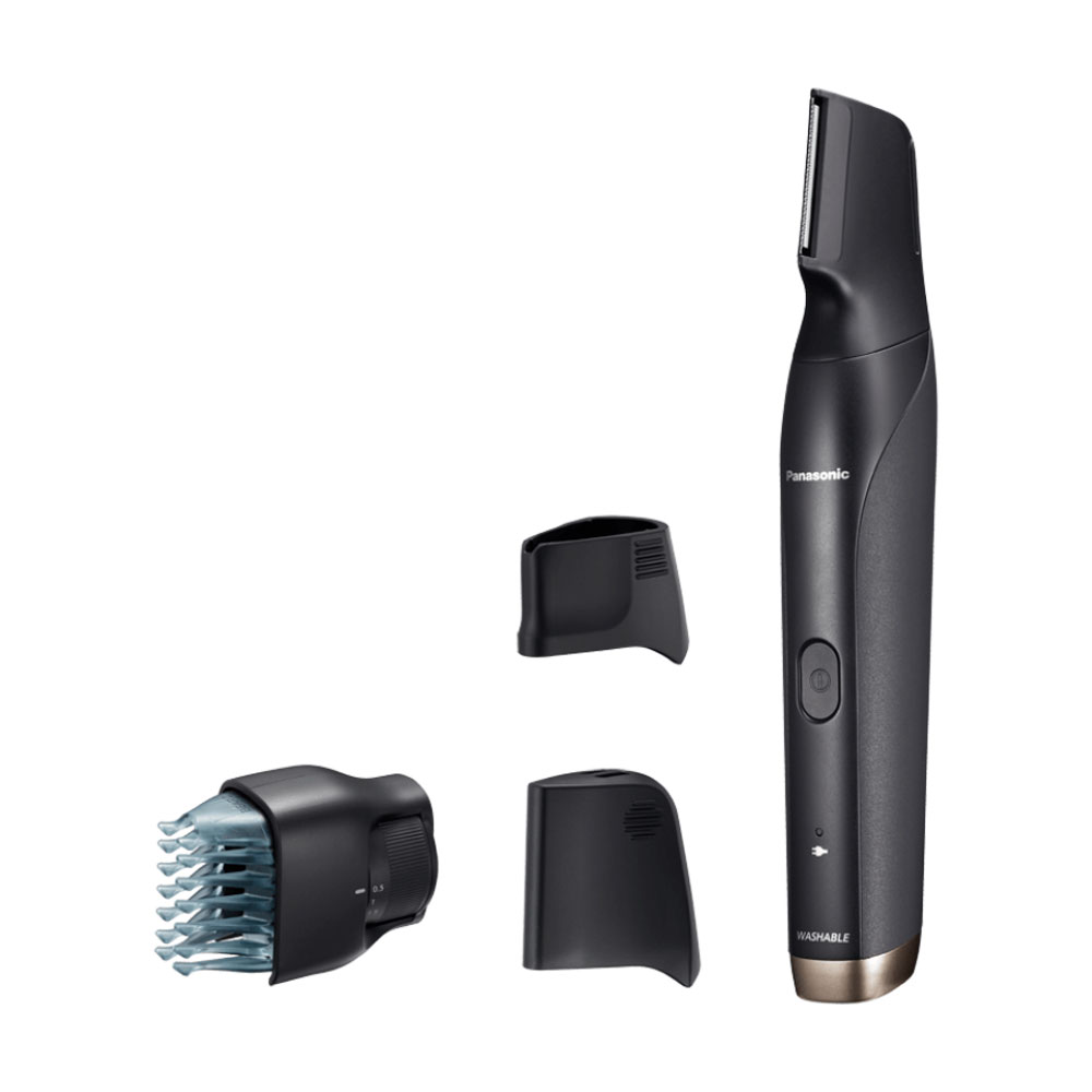 

Тример для бороди, вусів, голови та тіла Panasonic 2 насадки, з чохлом, чорно-золотий (ER-GD61-K520)