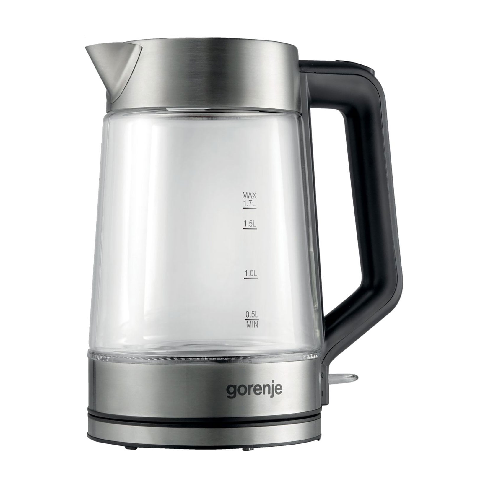 

Електрочайник Gorenje сріблясто-чорний, 1.7 л (K17GED)