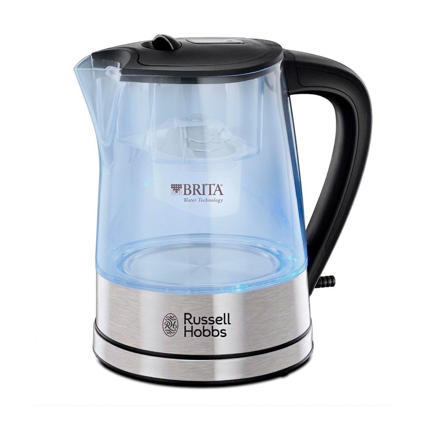

Електрочайник Russell Hobbs Purity з фільтром Brita, сріблясто-чорний, 1 л (22850-70)