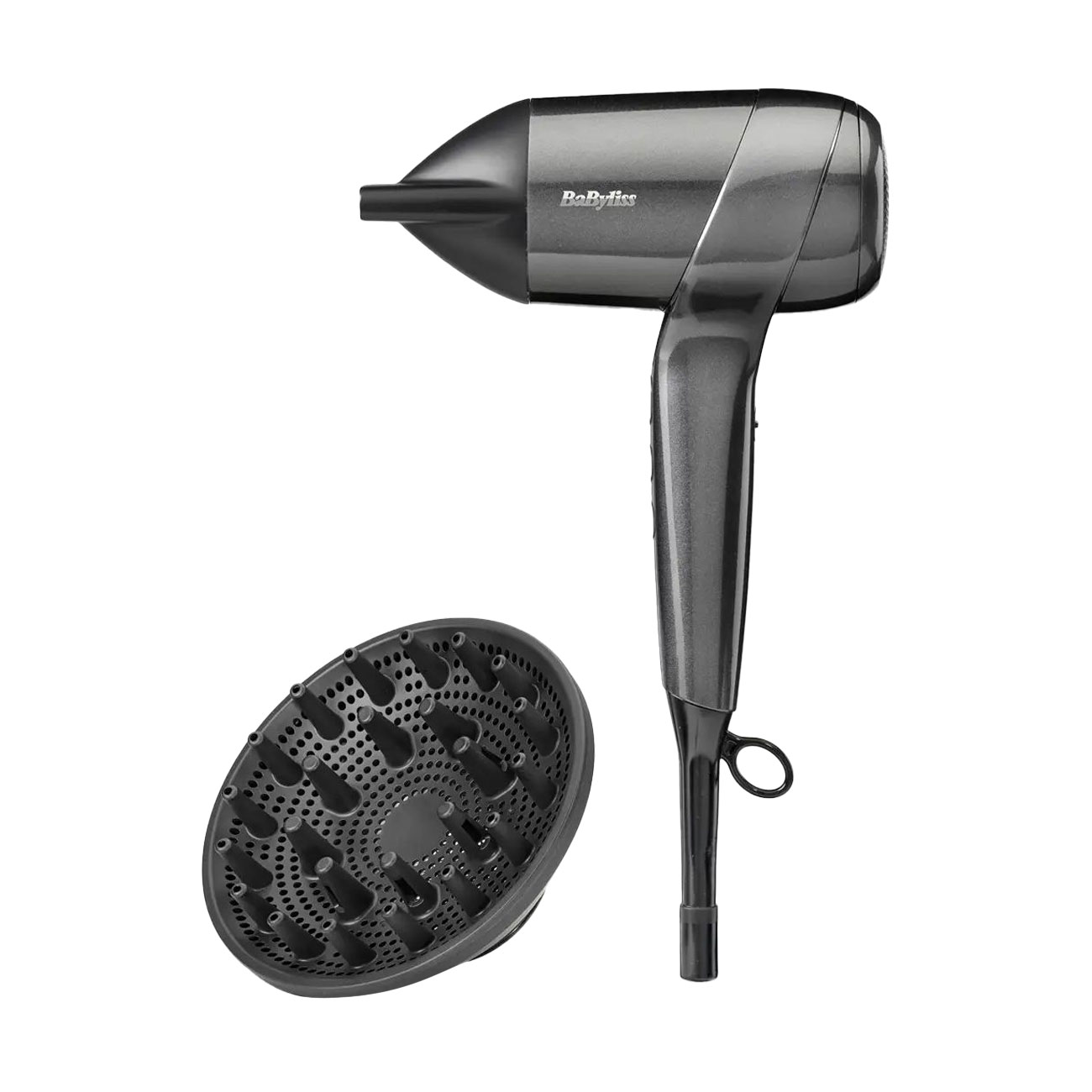 

Фен для волосся BaByliss Titanium Shine 2 насадки, темно-сірий (D6200DE)