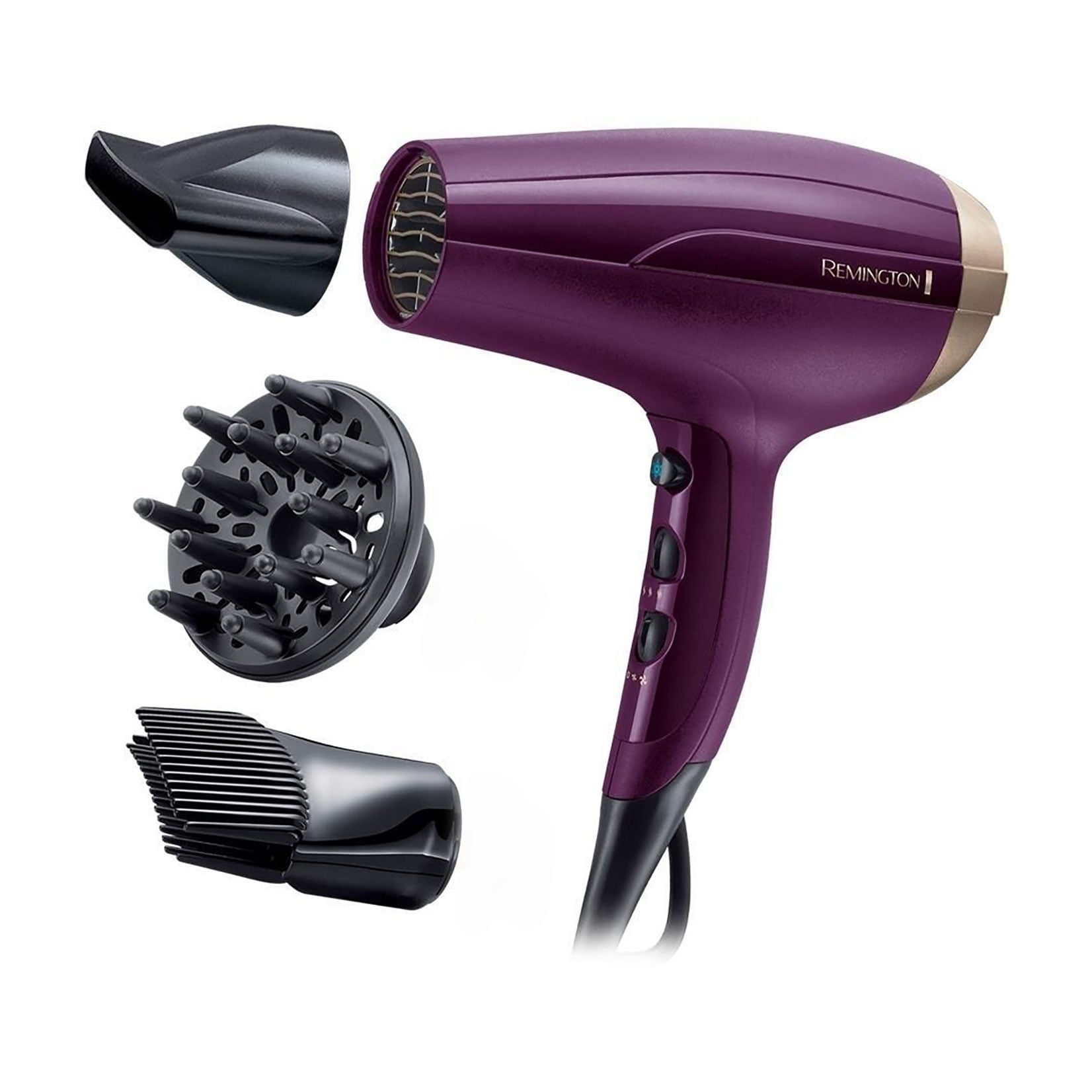 

Фен для волосся Remington Your Style 3 насадки, фіолетовий (D5219)