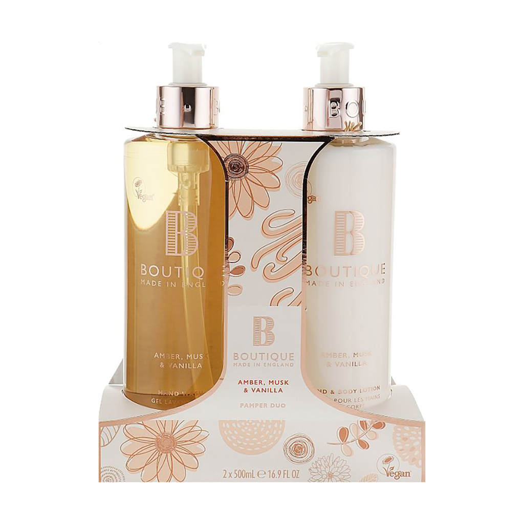 

Набір Grace Cole Boutique Amber, Musk & Vanilla Pamper Duo (рідке мило для рук, 500 мл + лосьйон для рук та тіла, 500 мл)