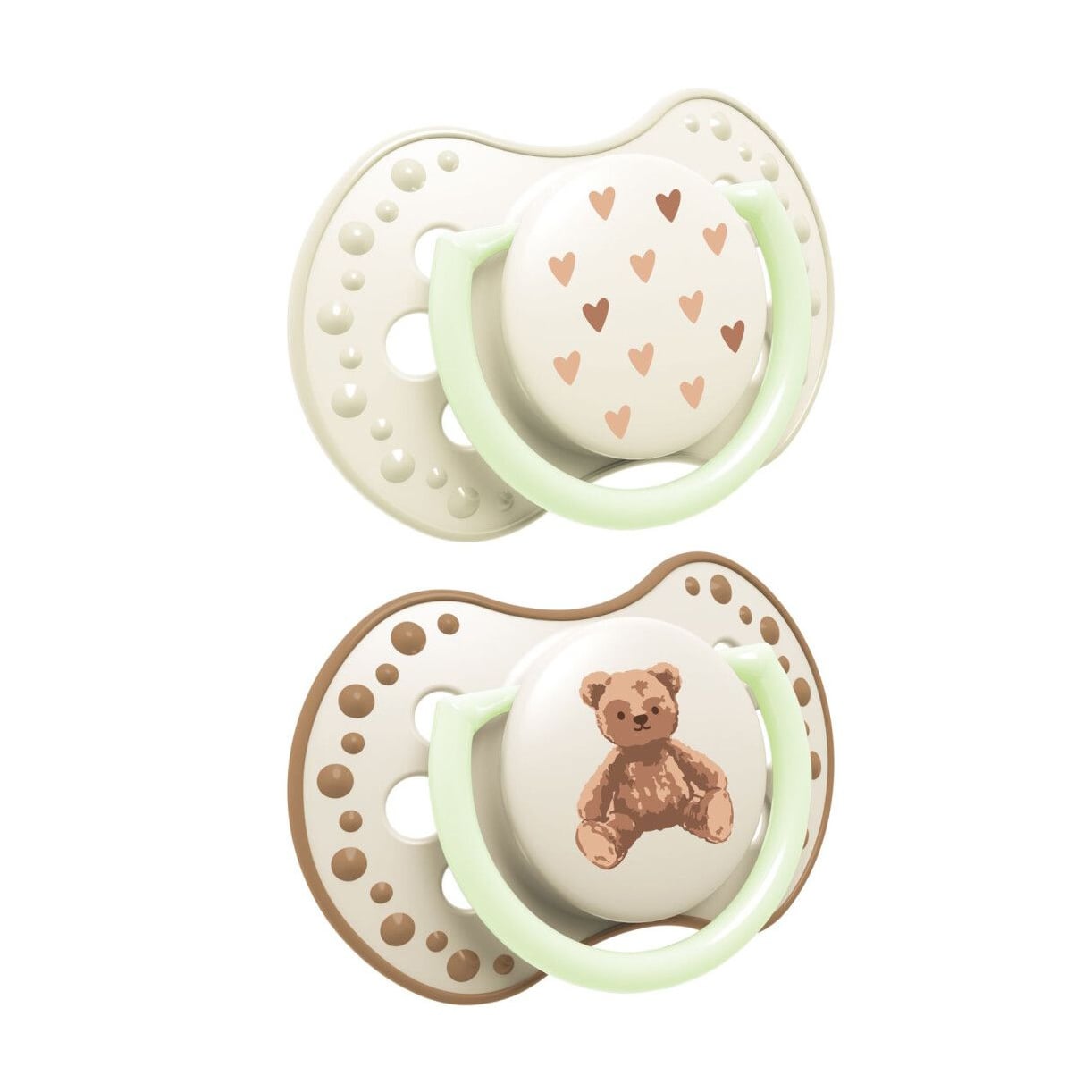 

Пустушка LOVI Teddy Love силіконова, динамічна, від 18 місяців, 2 шт (22/937)