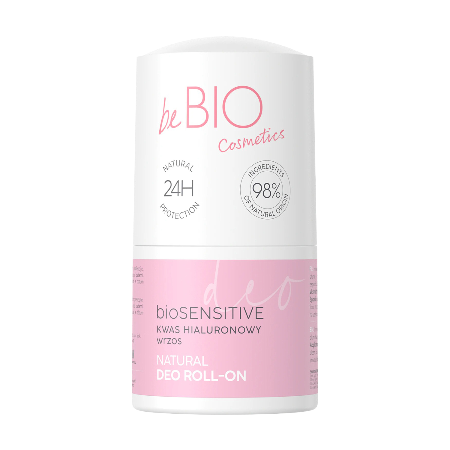 

Кульковий дезодорант beBIO Natural Deo Roll-On Гіалуронова кислота та верес, 50 мл