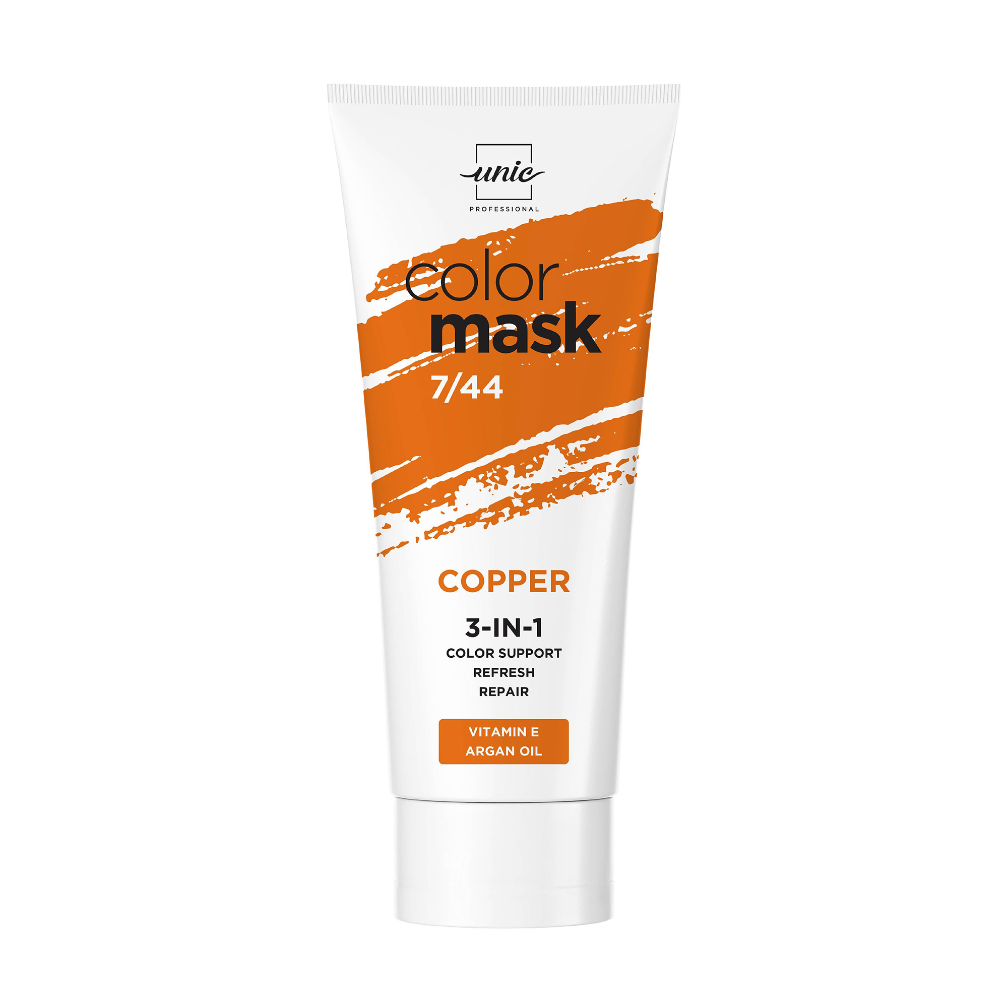 Тонувальна маска для волосся 3 в 1 Unic Color Mask 7/44 Copper, 250 мл