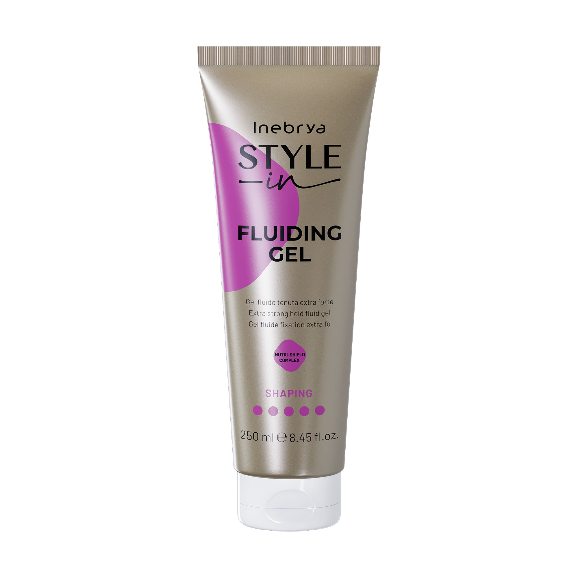 

Гель-флюїд для укладання волосся Inebrya Style-In Fluiding Gel Екстрасильна фіксація, 250 мл