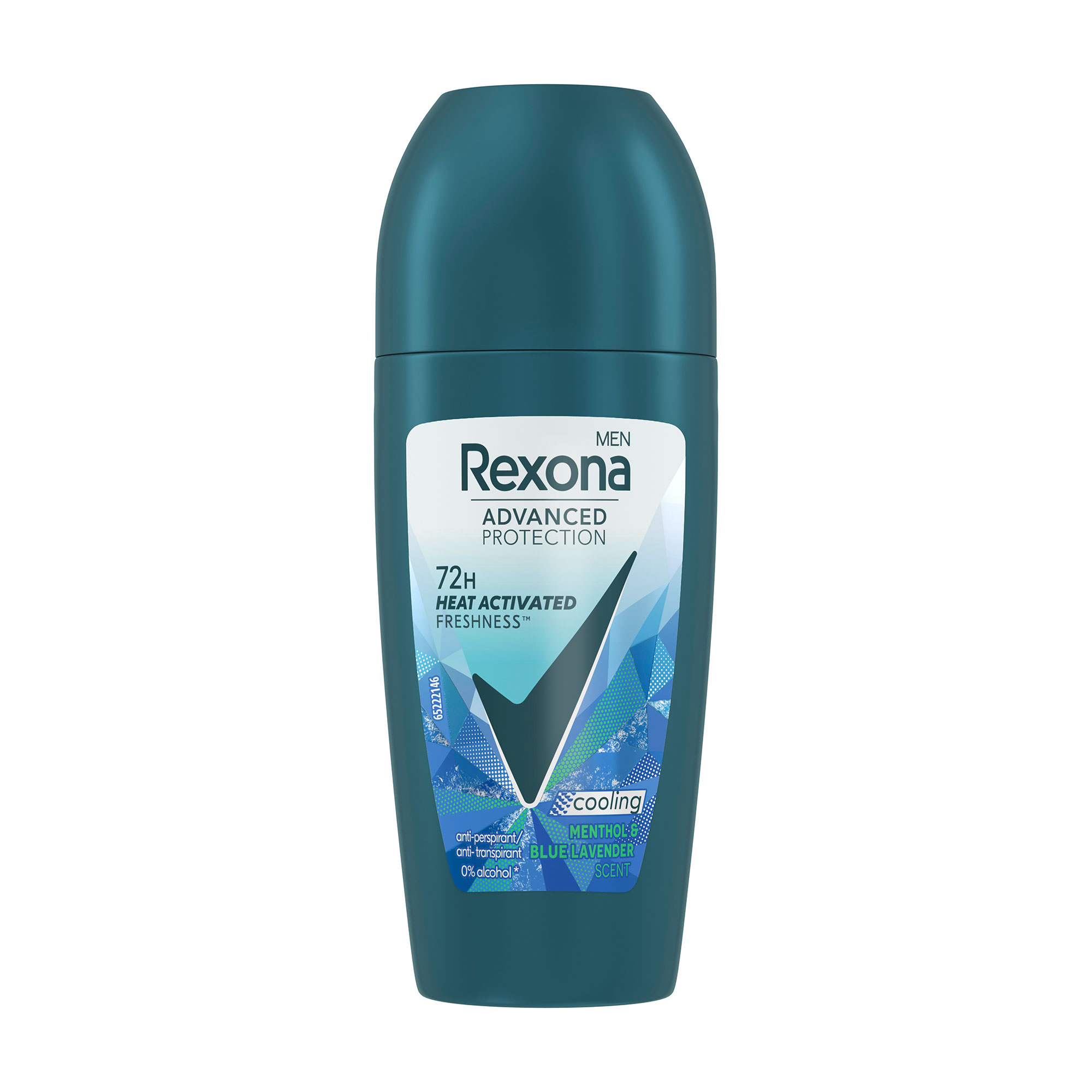 Кульковий антиперспірант Rexona Men Advanced Protection 72H Heat Activated Freshness Охолоджувальний Ментол та блакитна лаванда, чоловічий, 50 мл