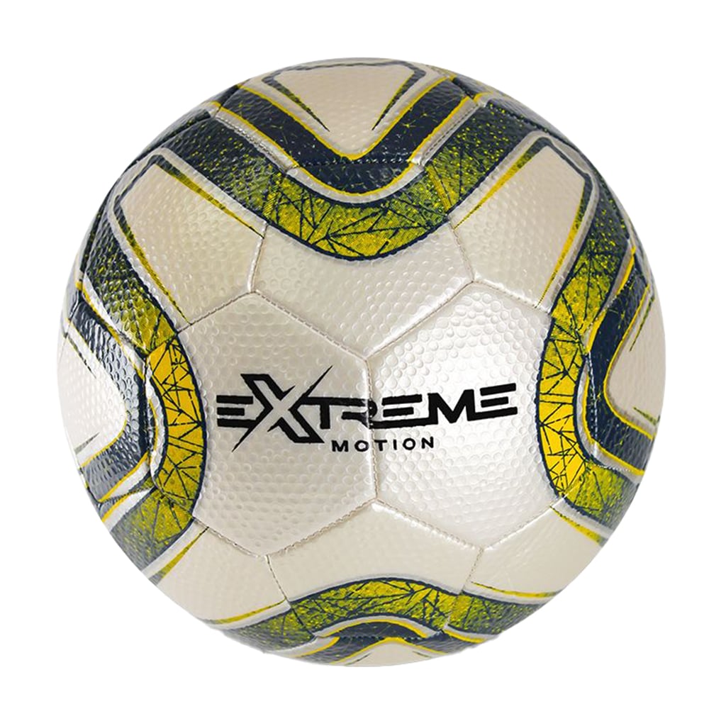

М'яч футбольний Shantou Jinxing Extreme Motion No 5, з сіткою та голкою, від 3 років, 350 г (FB1389)