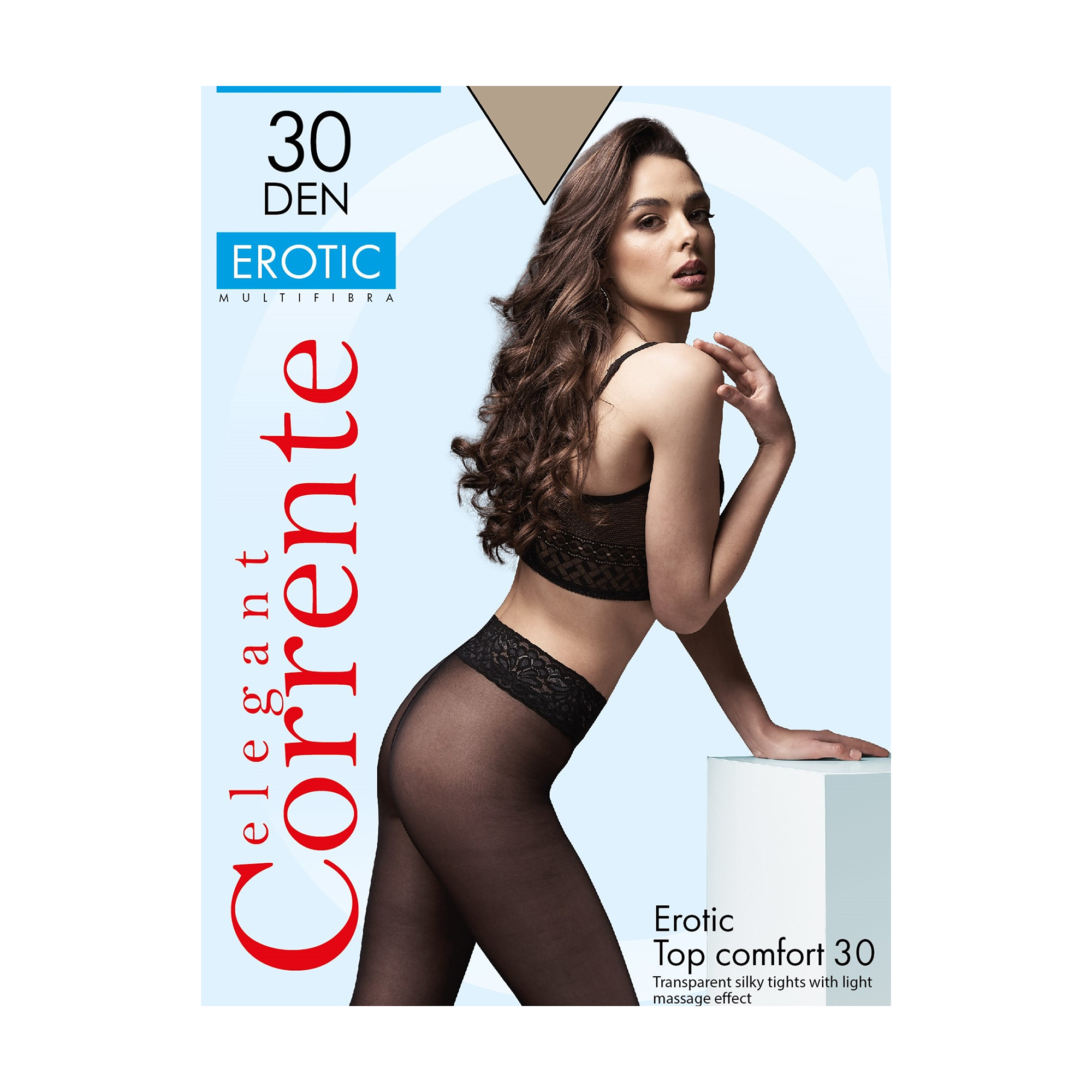 

Колготки жіночі Corrente Erotic без шортиків, 30 DEN, Natural, розмір 3