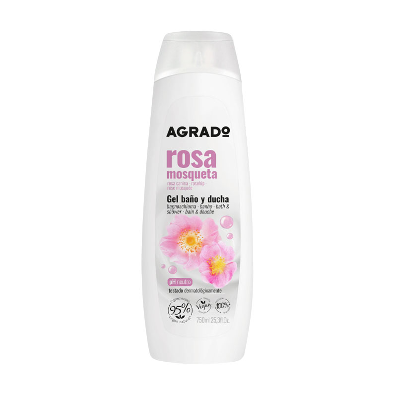 Гель для ванни та душу Agrado Bath & Shower Gel Rosehip, 750 мл