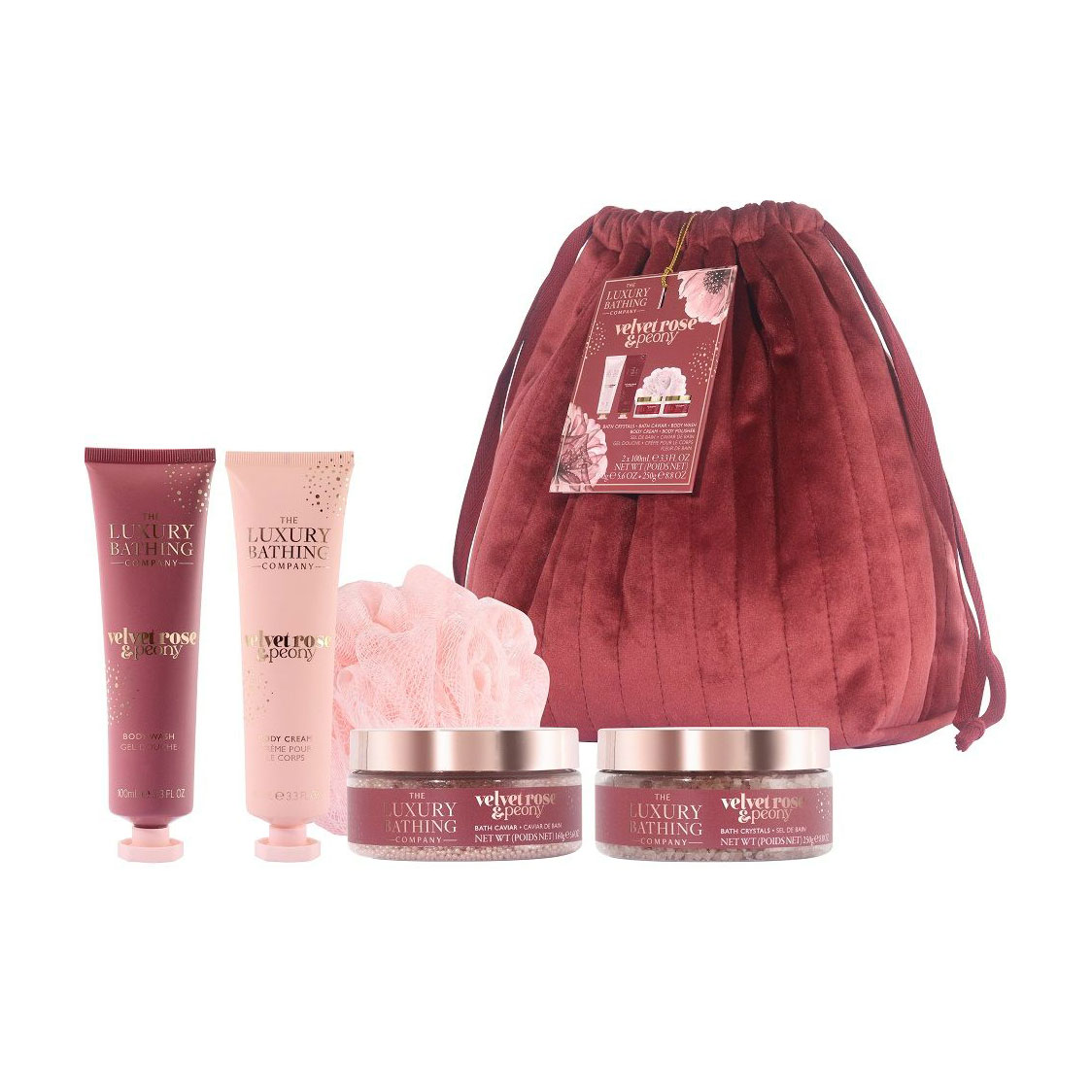 

Набір для тіла Grace Cole The Luxury Bathing Velvet Rose & Peony Weekend Escape, 6 продуктів