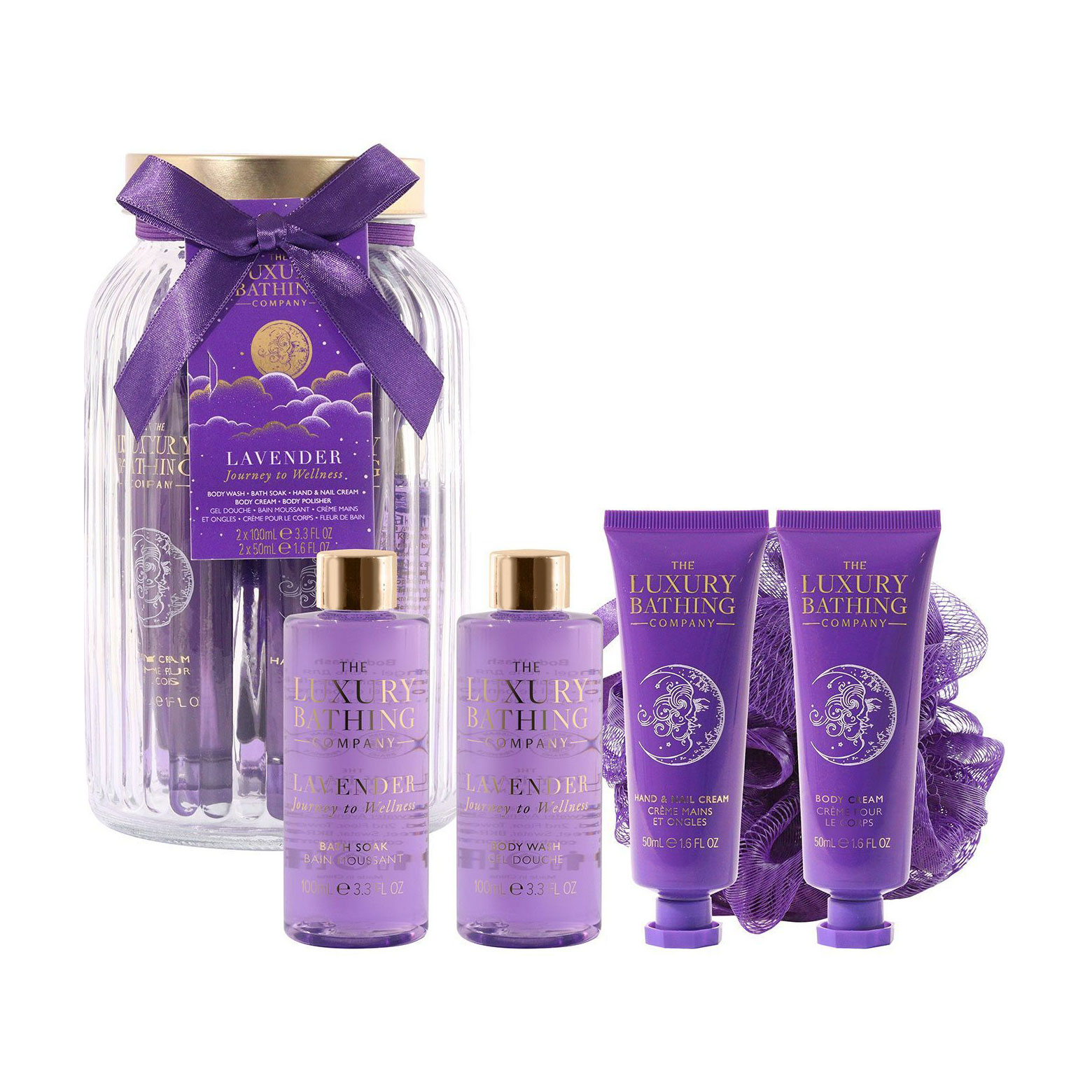 

Набір для рук та тіла Grace Cole The Luxury Bathing Lavender Journey To Wellness Silent Night, 6 продуктів