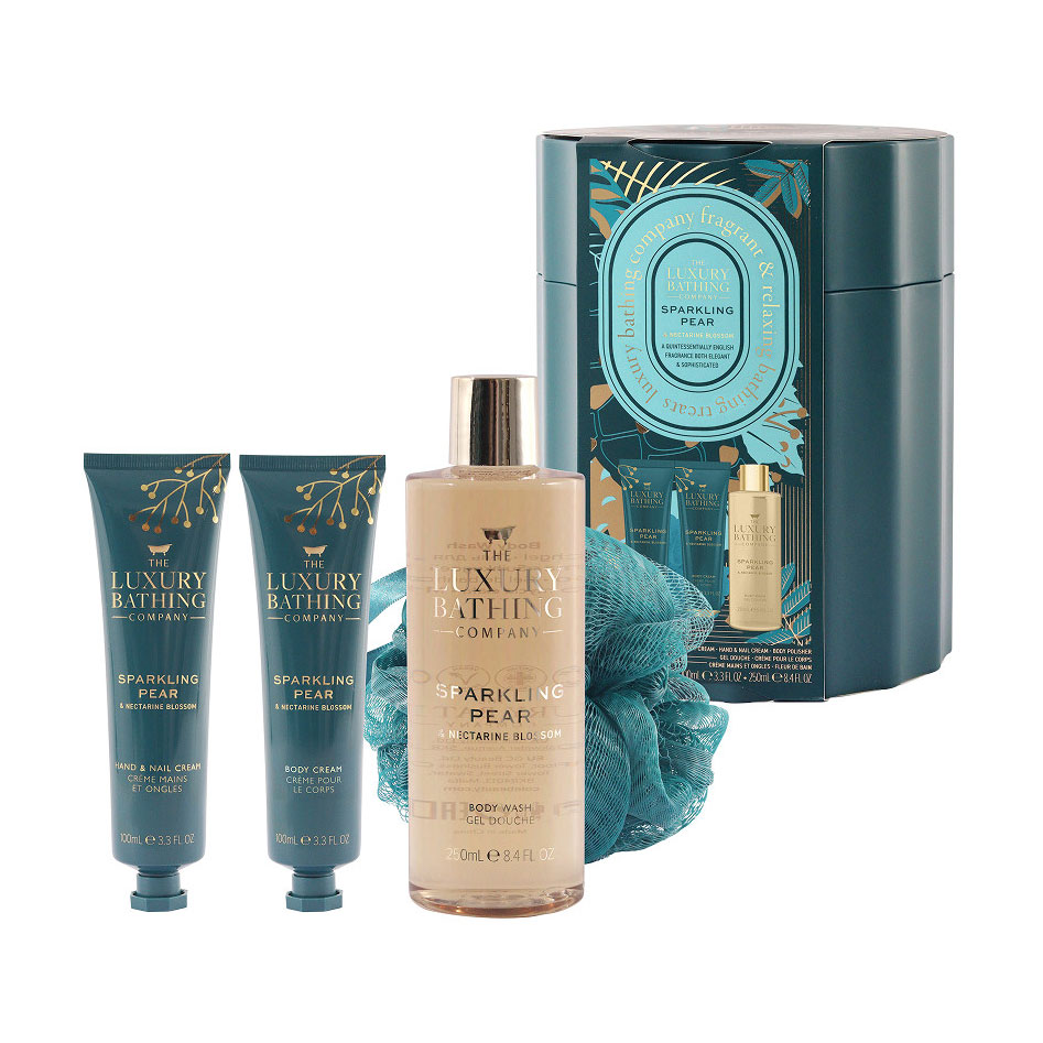 

Набір Grace Cole The Luxury Bathing Sparkling Pear & Nectarine Blossom (гель для душу, 250 мл + крем для рук, 100 мл + крем, 100 мл + мочалка, 1 шт)
