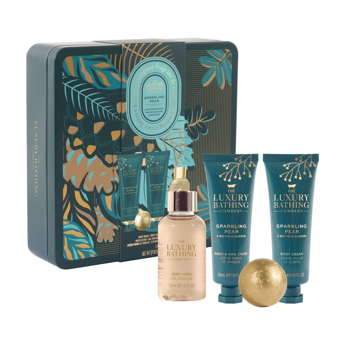 

Набір для рук та тіла Grace Cole The Luxury Bathing Sparkling Pear & Nectarine Blossom Relax & Unwind, 4 продукти