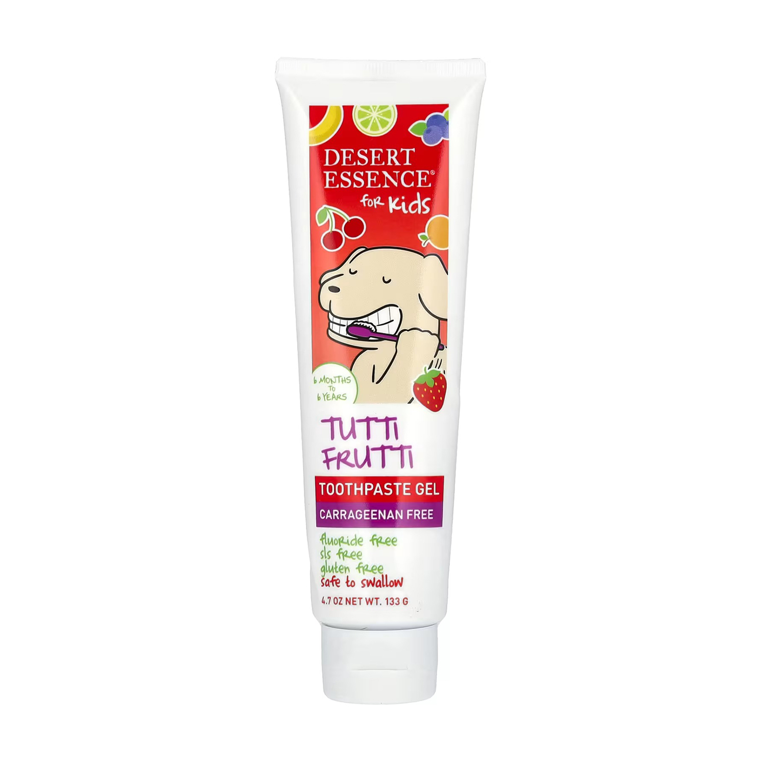 

Дитяча зубна паста Desert Essence for Kids Toothpaste Gel Тутті-фрутті, 133 г