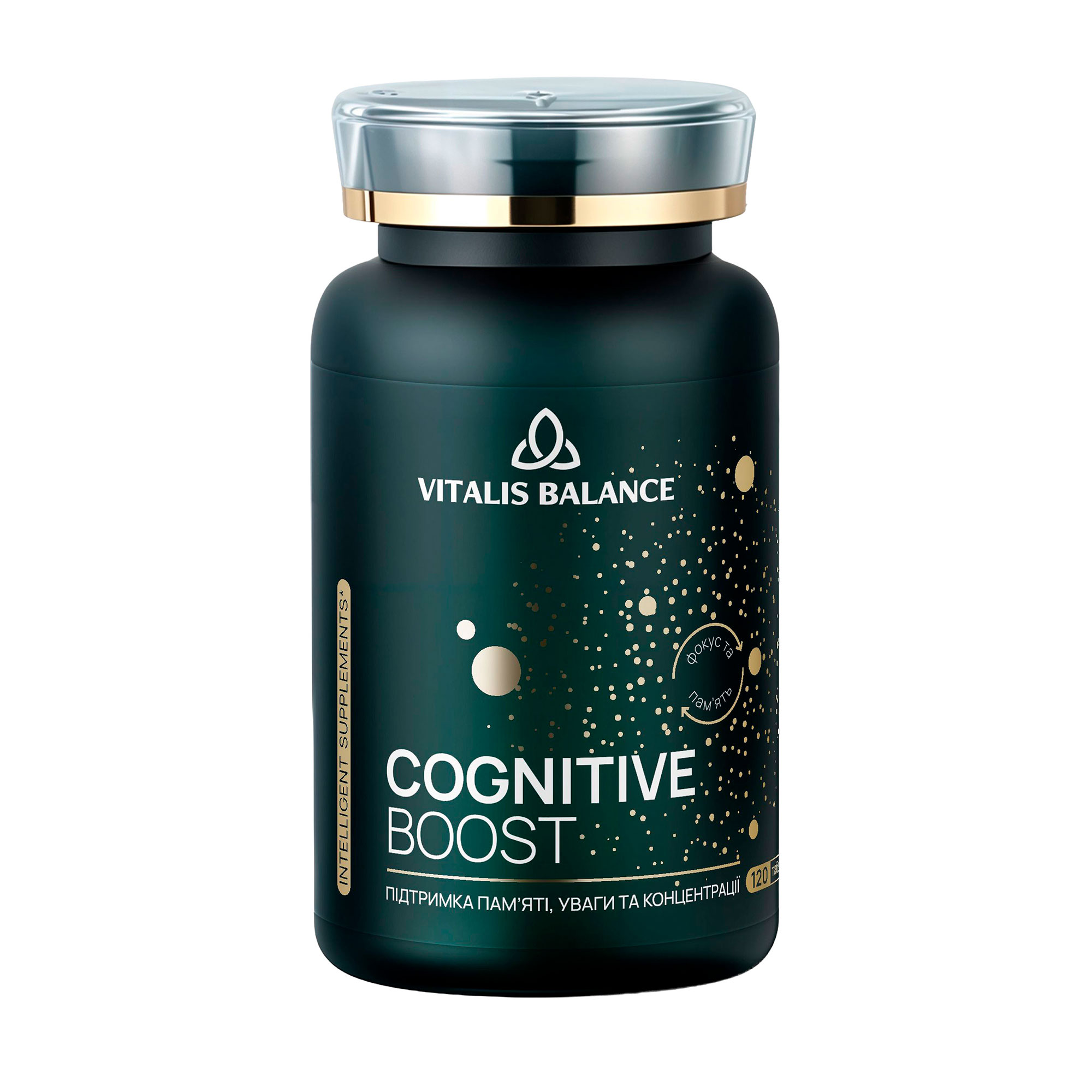 

Комплекс Підтримка пам'яті, уваги та концентрації Vitalis Balance Cognitive Boost, 120 таблеток