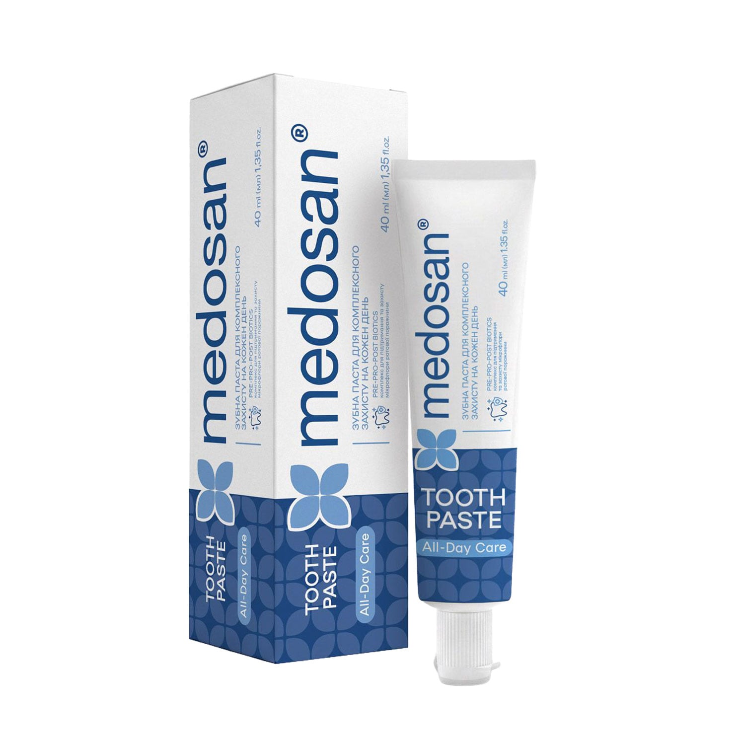 

Зубна паста Medosan All-Day Care Toothpaste для комплексного захисту на кожен день, 40 мл