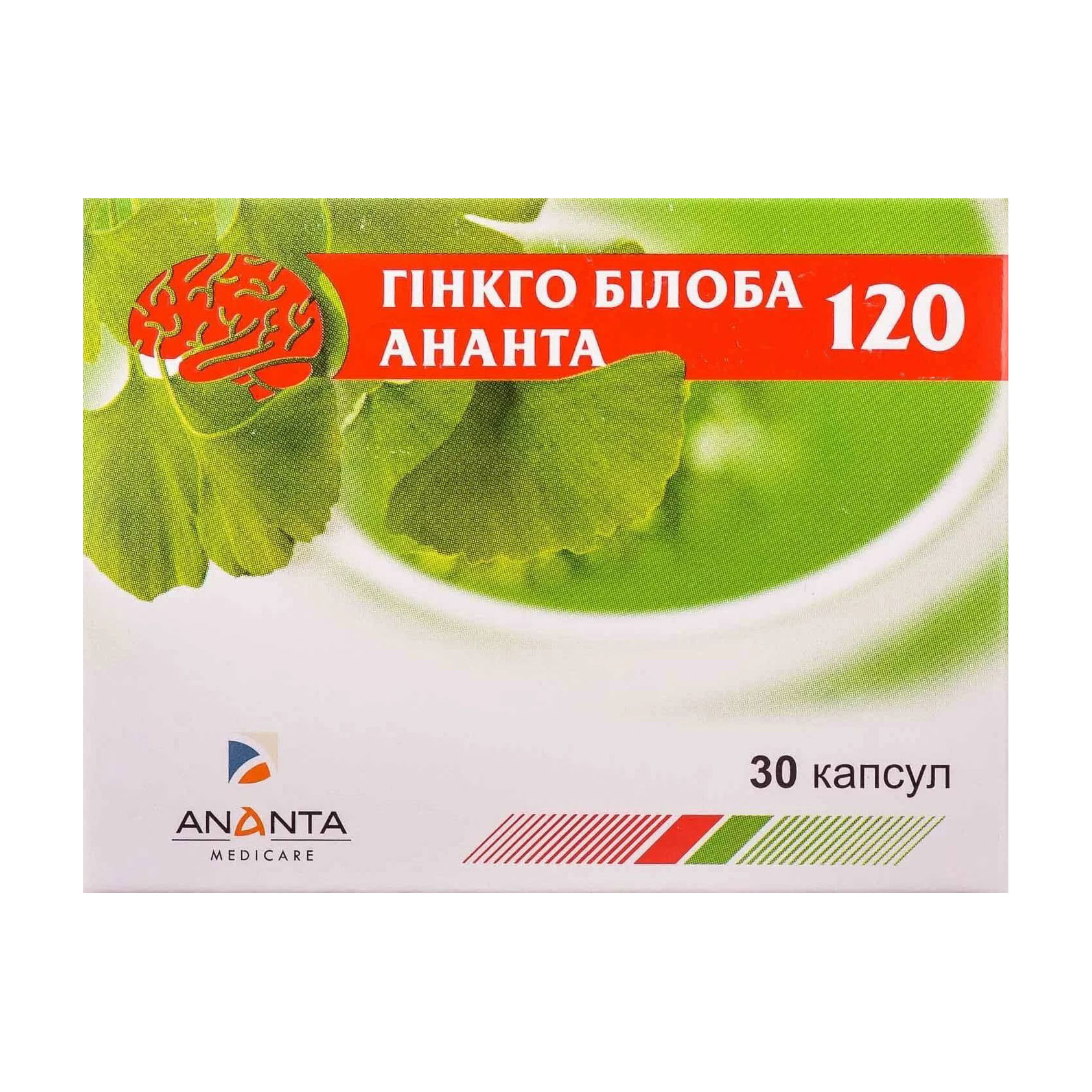 

Гінкго білоба Ананта 120 мг, 30 капсул