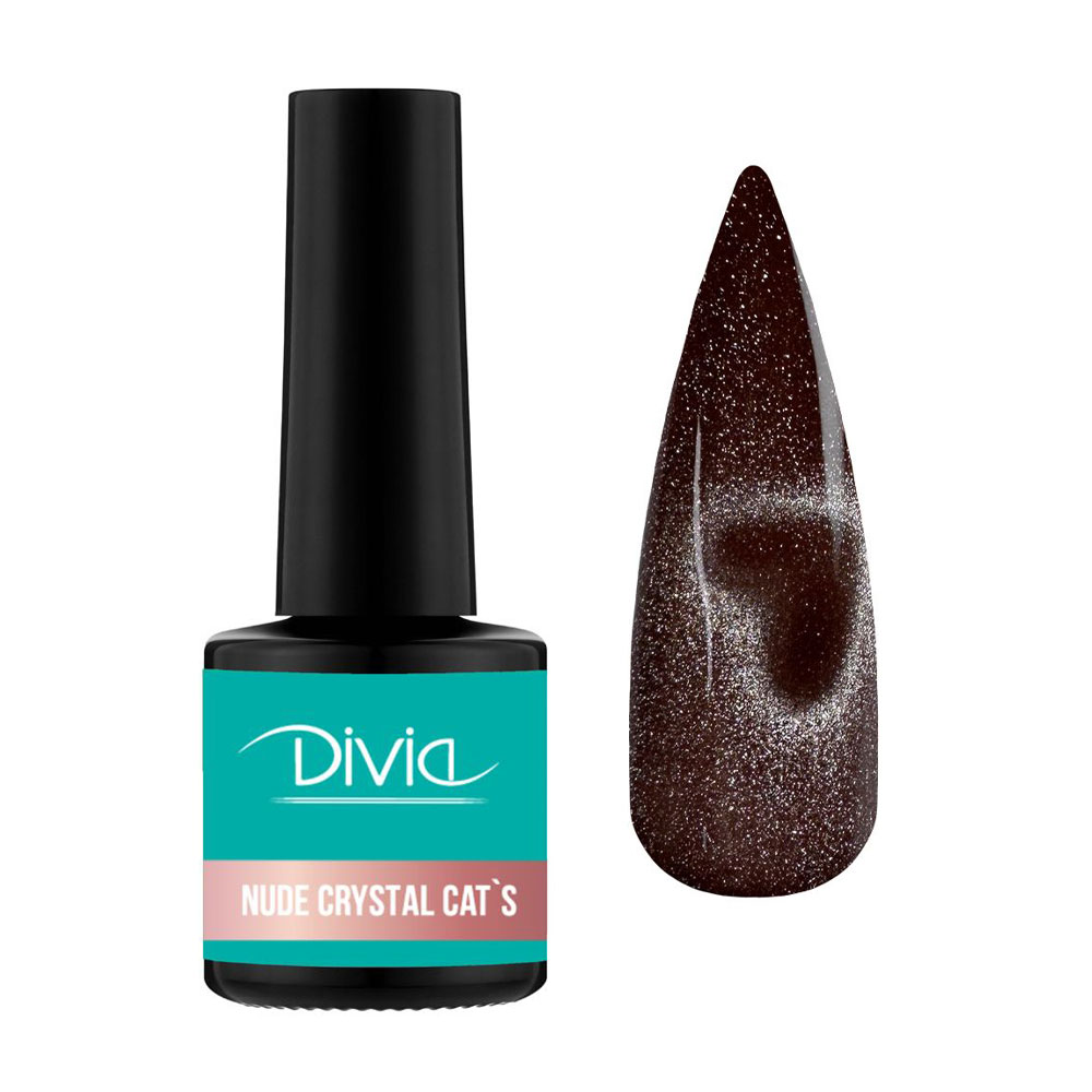 

Гель-лак для нігтів Divia Nude Crystal Cat's Di1249, NC100, 8 мл