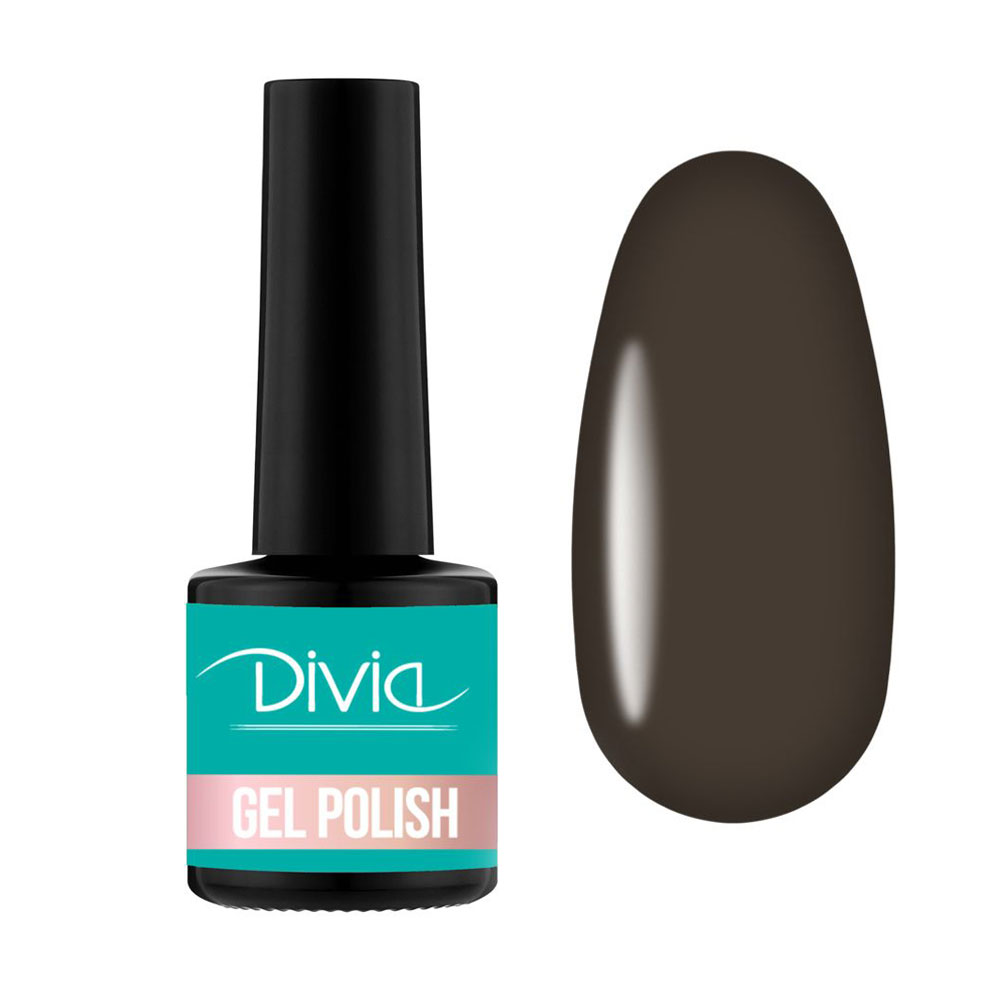 

Гель-лак для нігтів Divia Chocolate Gel Polish Di1233, CH050 Dark Truffle, 8 мл
