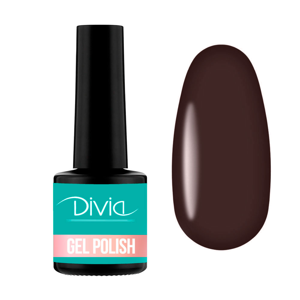 

Гель-лак для нігтів Divia Chocolate Gel Polish Di1233, CH050 Dark Truffle, 8 мл