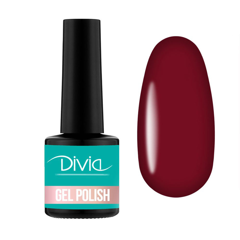 

Гель-лак для нігтів Divia Red Wine Gel Polish Di1233, RW070 Темна вишня, 8 мл