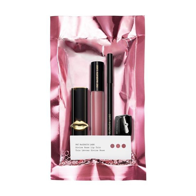 

Набір для макіяжу губ Pat McGrath Labs Divine Rose Lip Trio (помада, 4 г + блиск, 4.5 мл + олівець, 1.2 г + стругачка, 1 шт)
