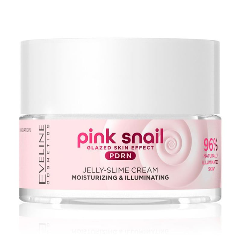 

Зволожувальний крем для обличчя Eveline Cosmetics Pink Snail Moisturizing & Illuminating Jelly-Slime Cream для сяяння шкіри, 50 мл
