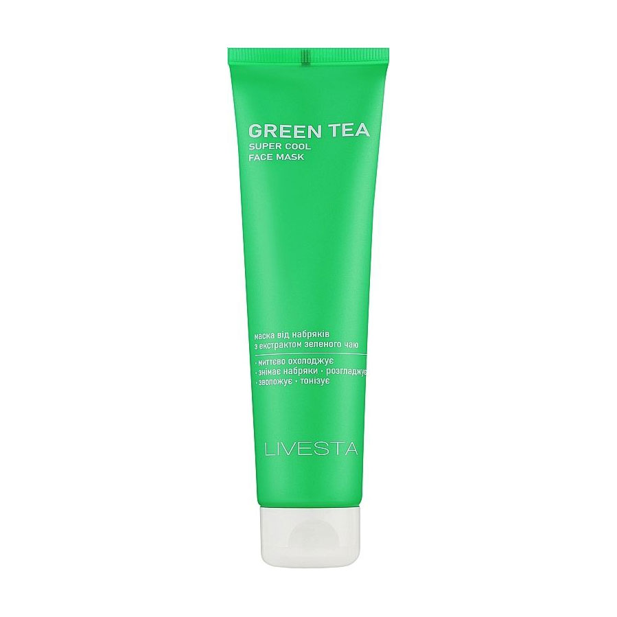 

Маска для обличчя LIVESTA Green Tea Super Cool Face Mask проти набряків, з екстрактом зеленого чаю, 100 мл