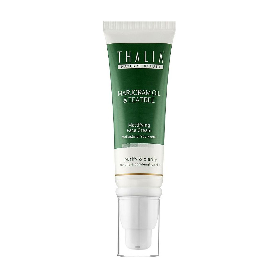 

Матувальний крем для обличчя Thalia Marjoram Oil & Tea Tree Mattifying Face Cream з майораном та чайним деревом, 50 мл