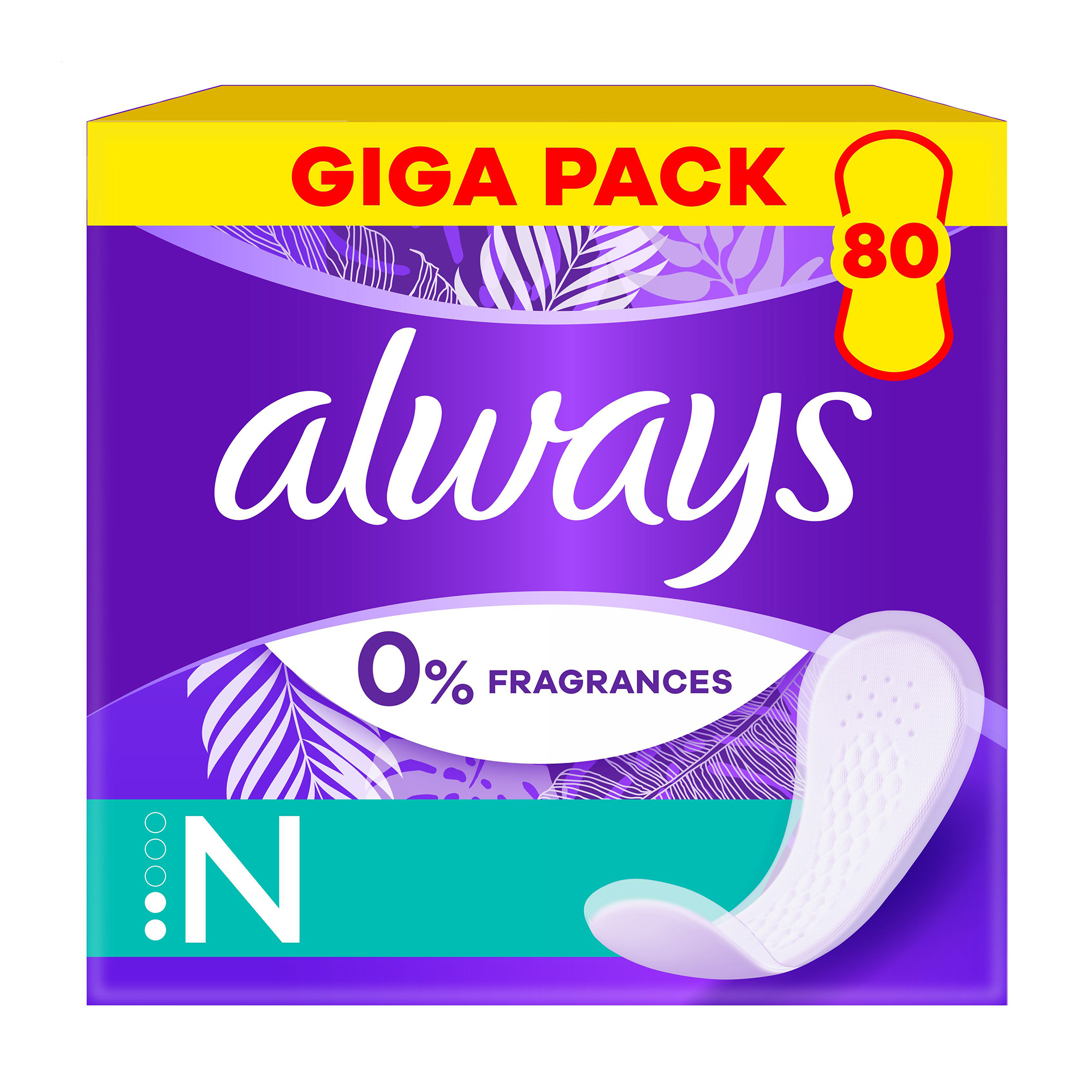 

Щоденні прокладки Always Daily Fresh Normal Без запаху, розмір 2, 80 шт