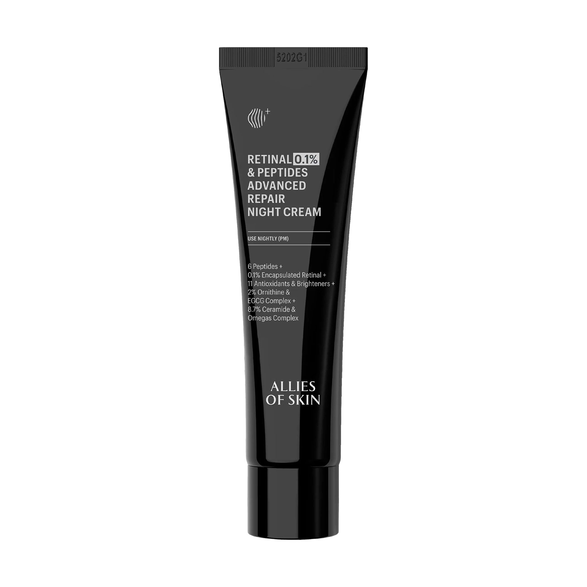 

Антивіковий нічний крем для обличчя Allies Of Skin Retinal 0.1% & Peptides Advanced Repair Night Cream з ретиналем 0.1%, 20 мл