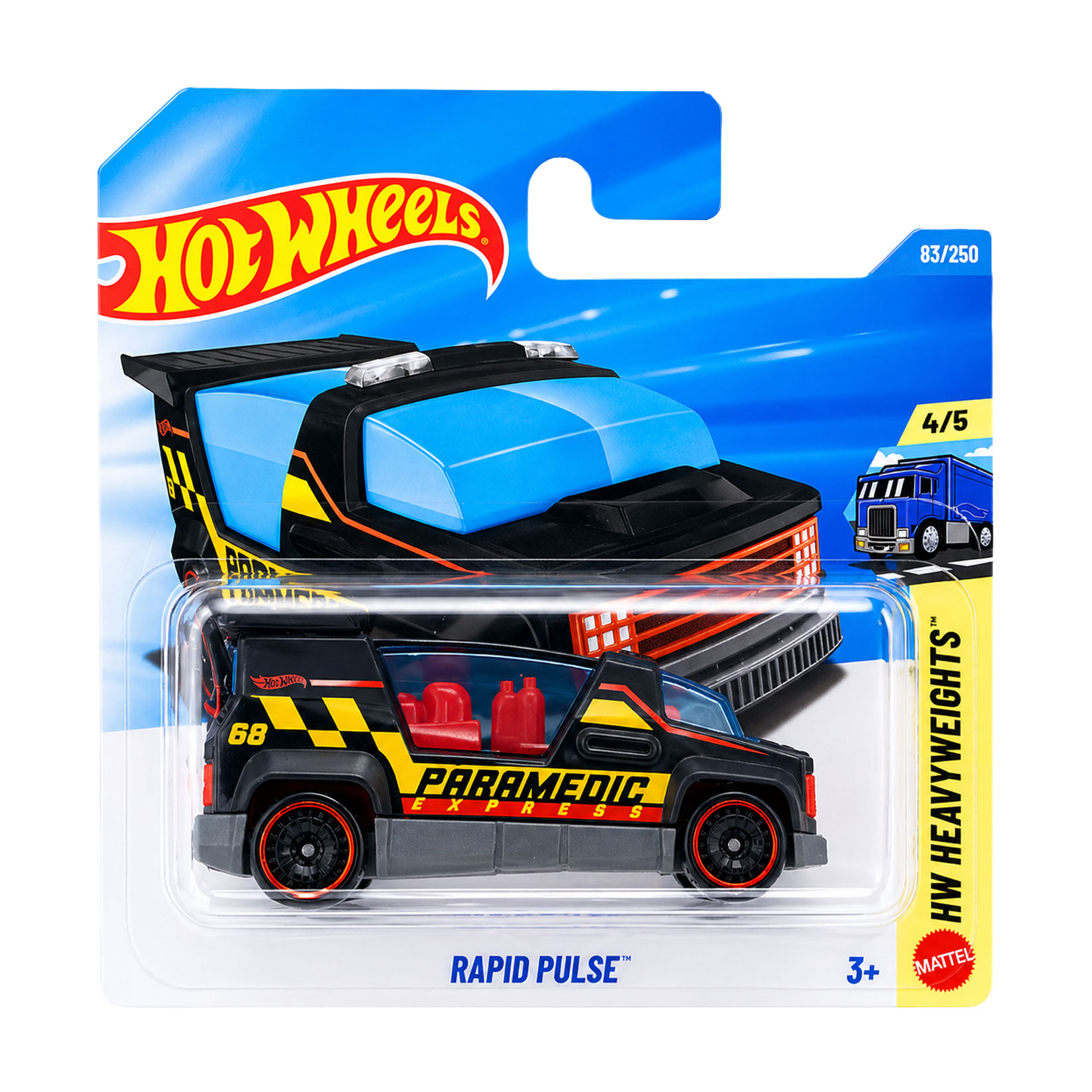 

Базовий автомобіль Hot Wheels Rapid Pulse чорний, від 3 років, 11*3.5*11 см (5785)