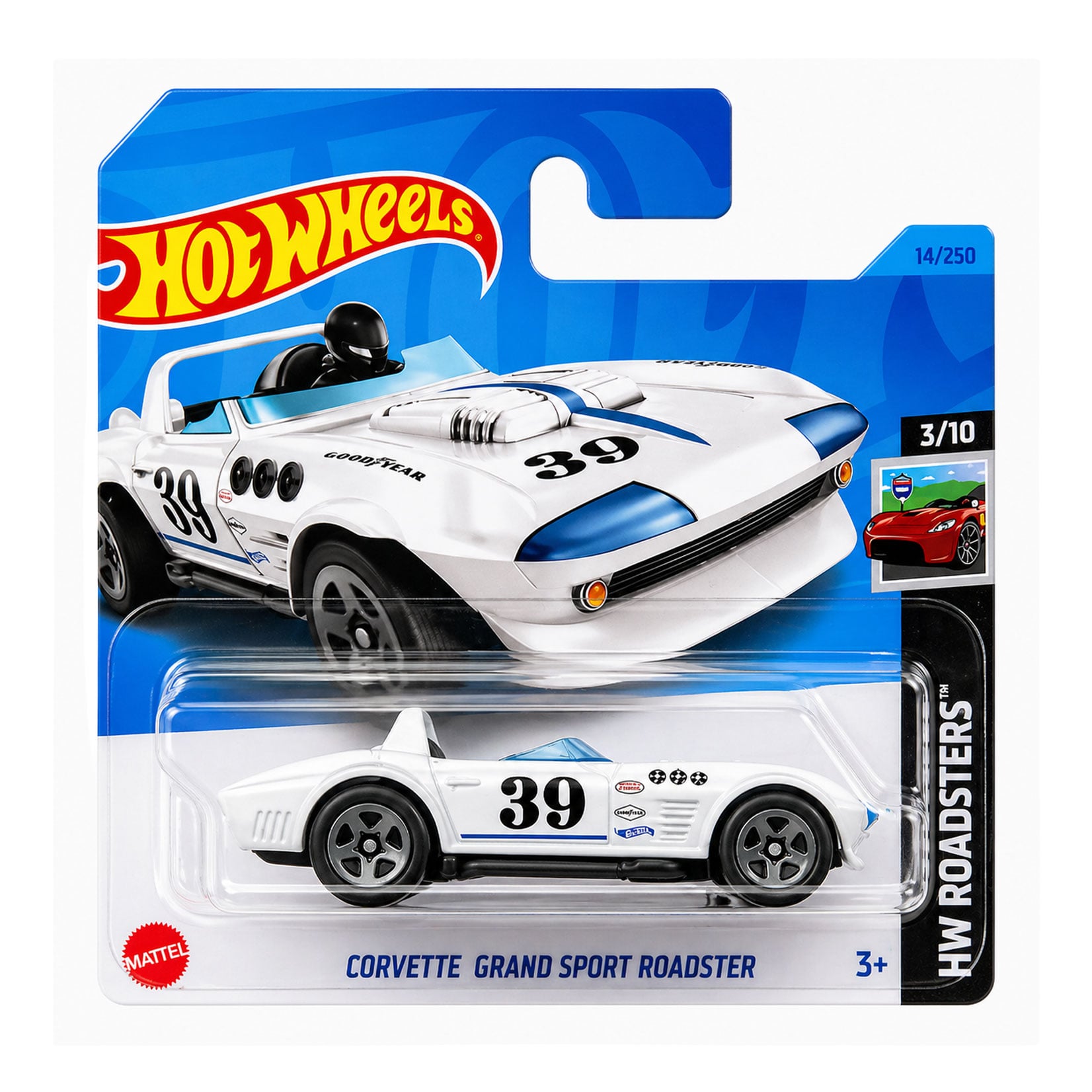 

Базовий автомобіль Hot Wheels Corvette Grand Sport білий, від 3 років, 11*3.5*11 см (5785)