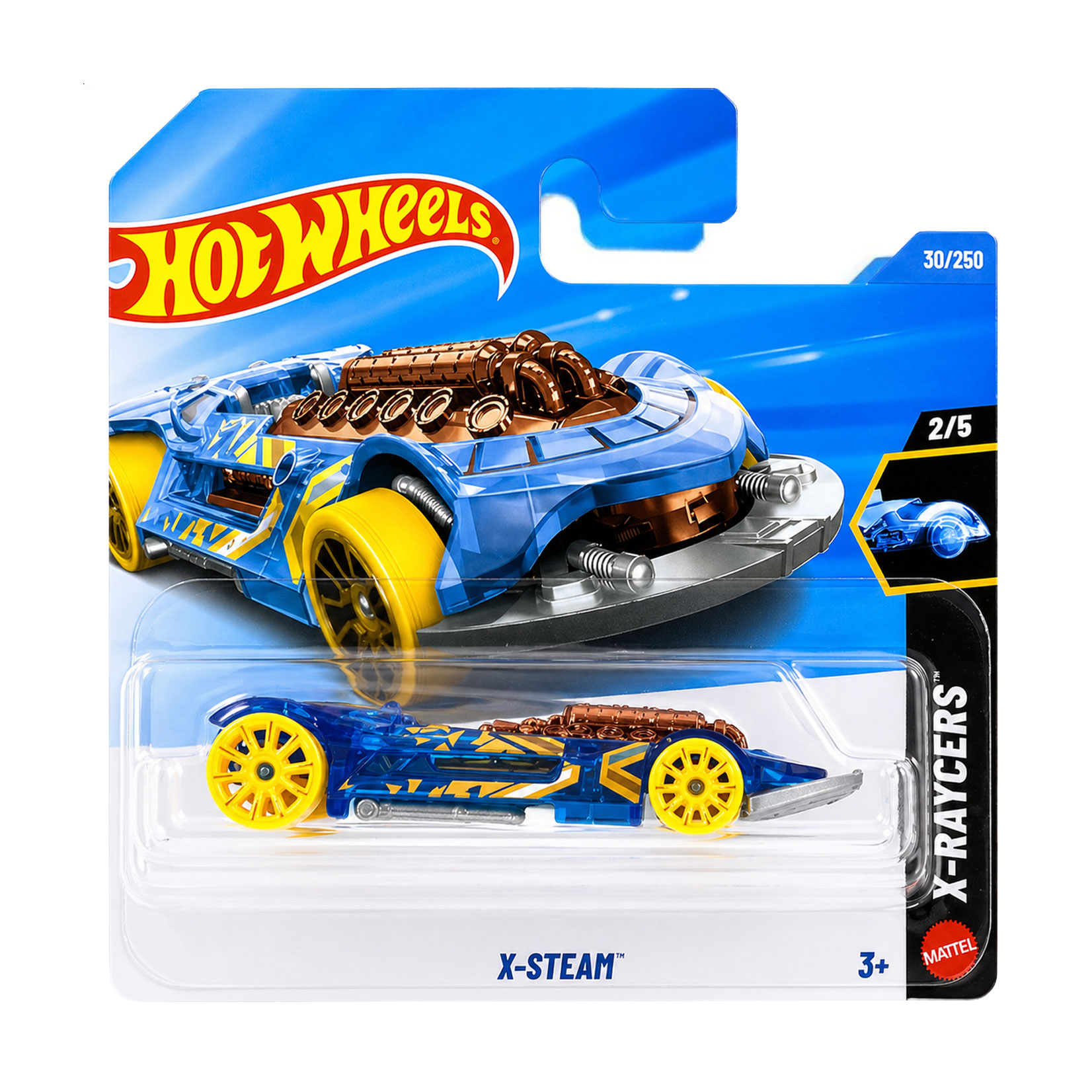 

Базовий автомобіль Hot Wheels X-Steam синій, від 3 років, 11*3.5*11 см (5785)