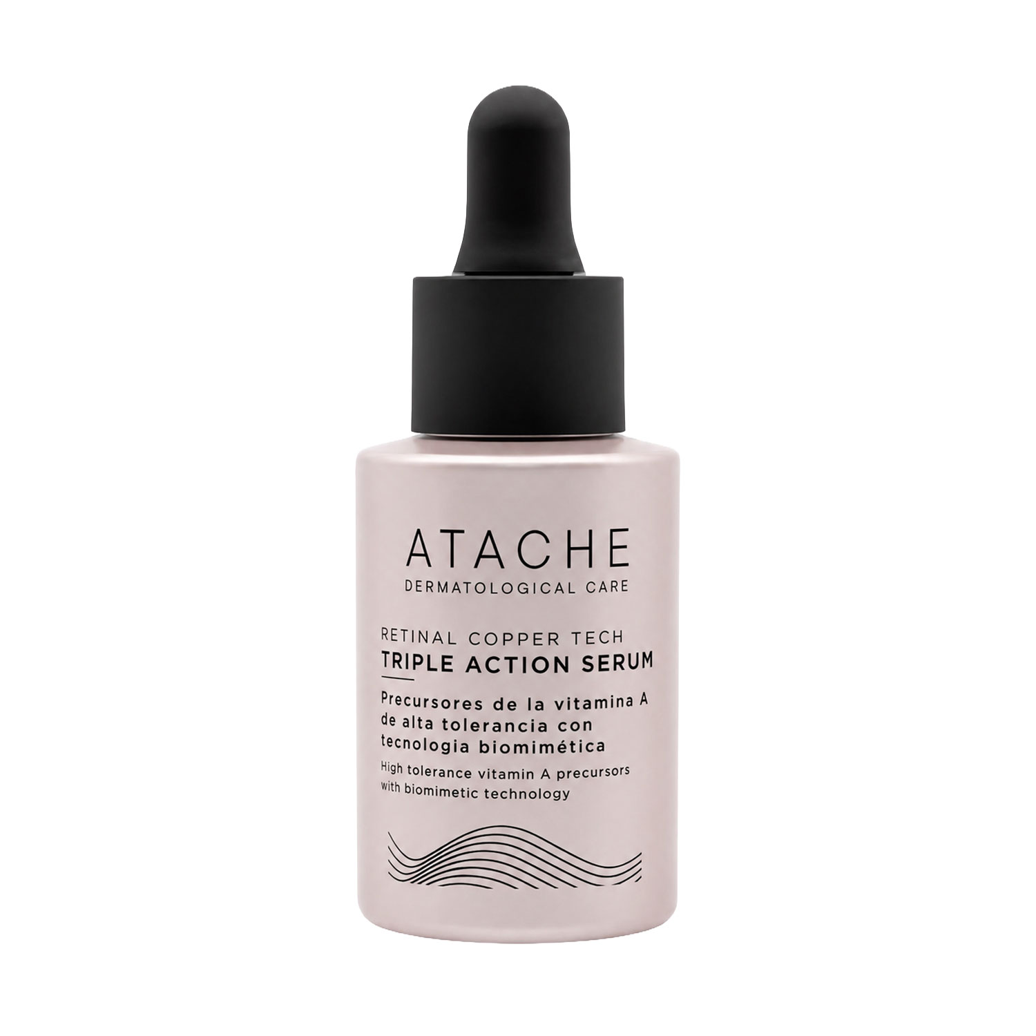 

Нічна омолоджувальна сироватка для обличчя Atache Retinal Copper Tech Triple Action Serum з ретиналем та пептидами міді, 30 мл