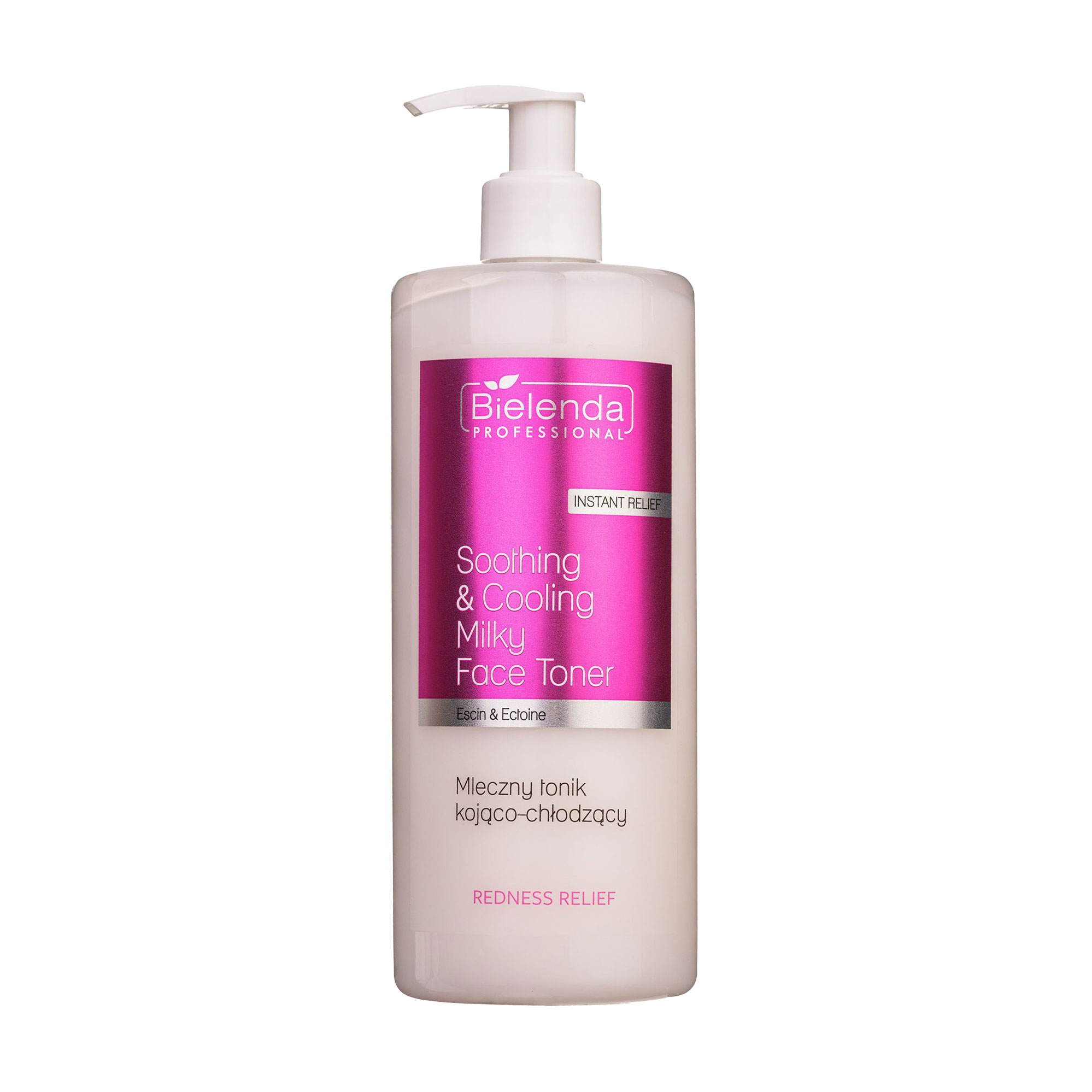 Заспокійливий та охолоджувальний молочний тонік для обличчя Bielenda Professional Redness Relief Soothing And Cooling Milky Face Toner, 500 мл
