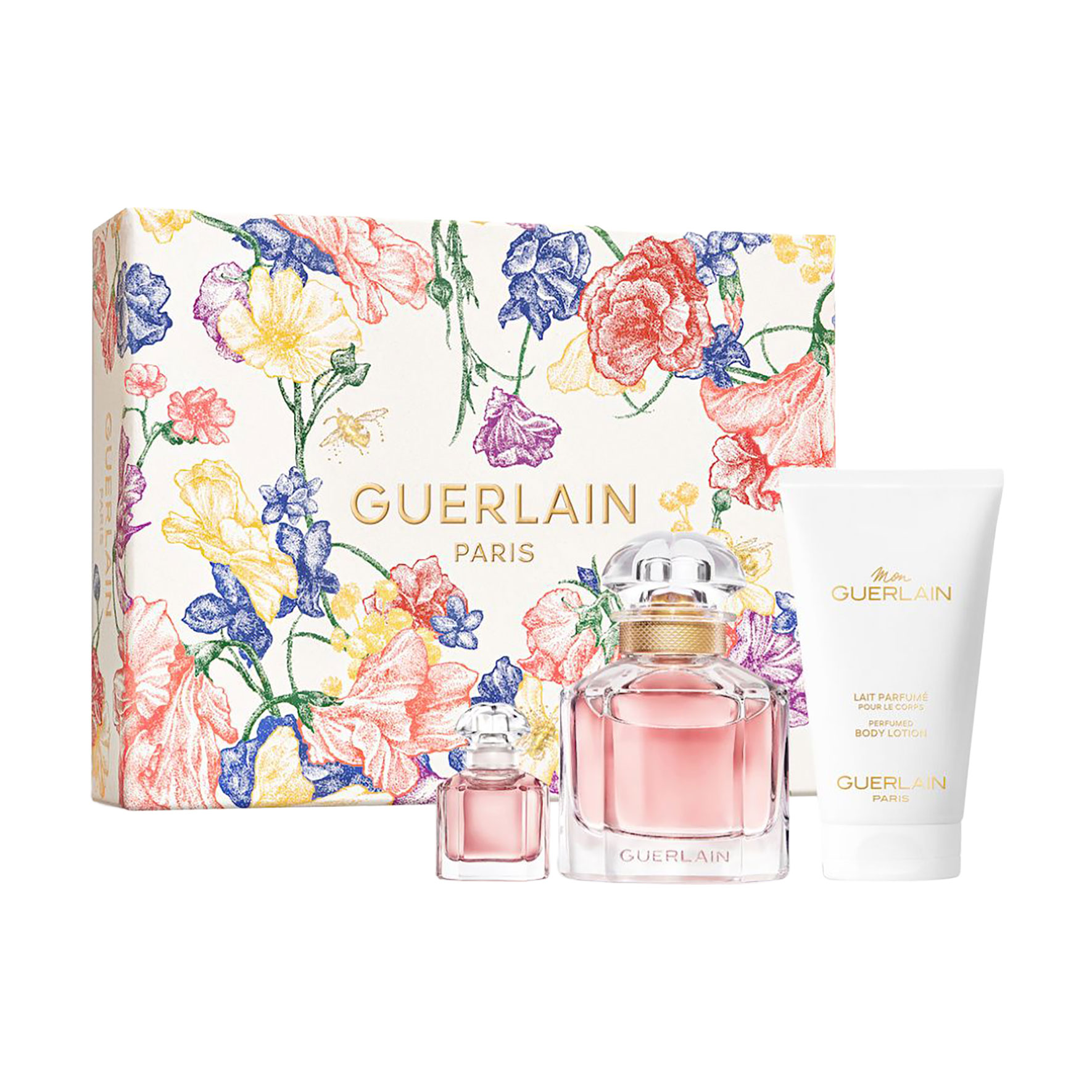 

Парфумований набір жіночий Guerlain Mon Guerlain Set (парфумована вода, 50 мл + лосьйон для тіла, 75 мл + парфумована вода, 5 мл)