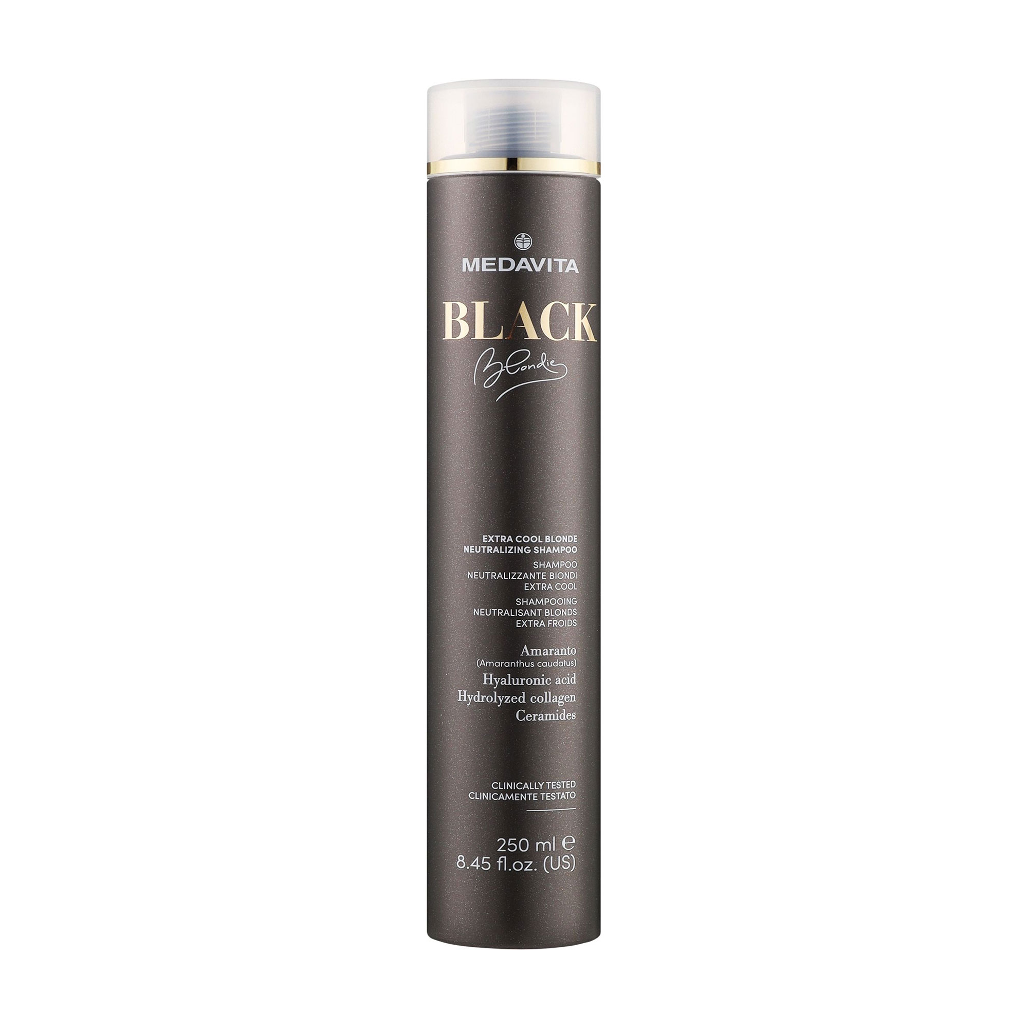 

Нейтралізувальний шампунь для волосся Medavita Black Blondie Extra Cool Blonde Neutralizing Shampoo, 250 мл